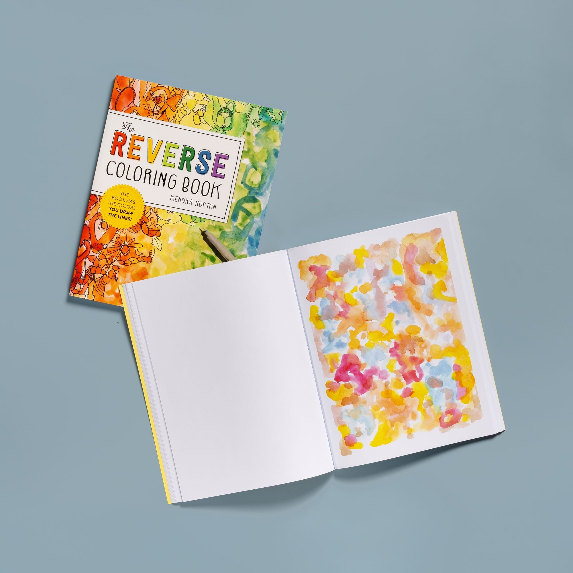 The Reverse Coloring Book: The Book Has the Colors, You Draw the Lines!