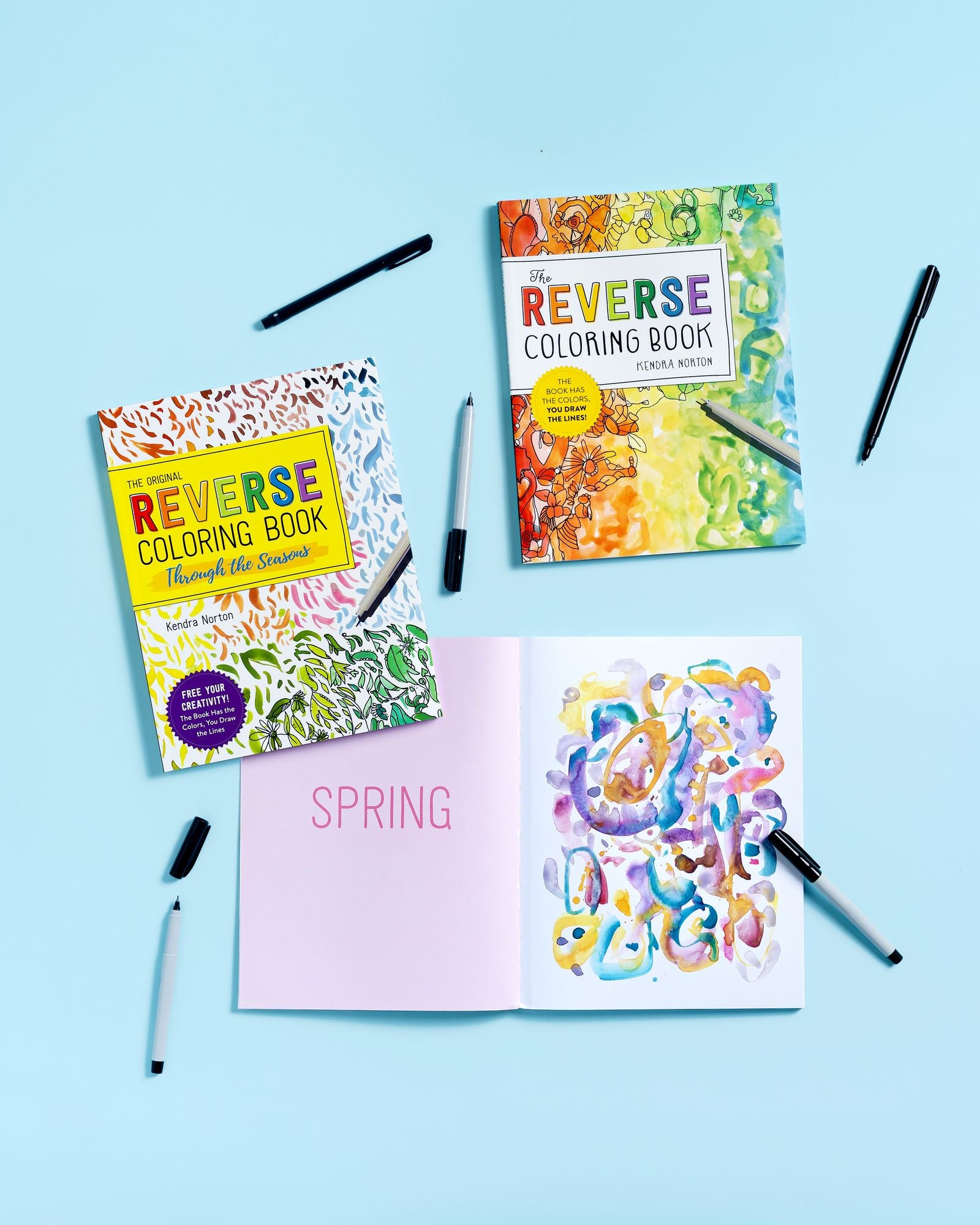 The Reverse Coloring Book: The Book Has the Colors, You Draw the Lines!