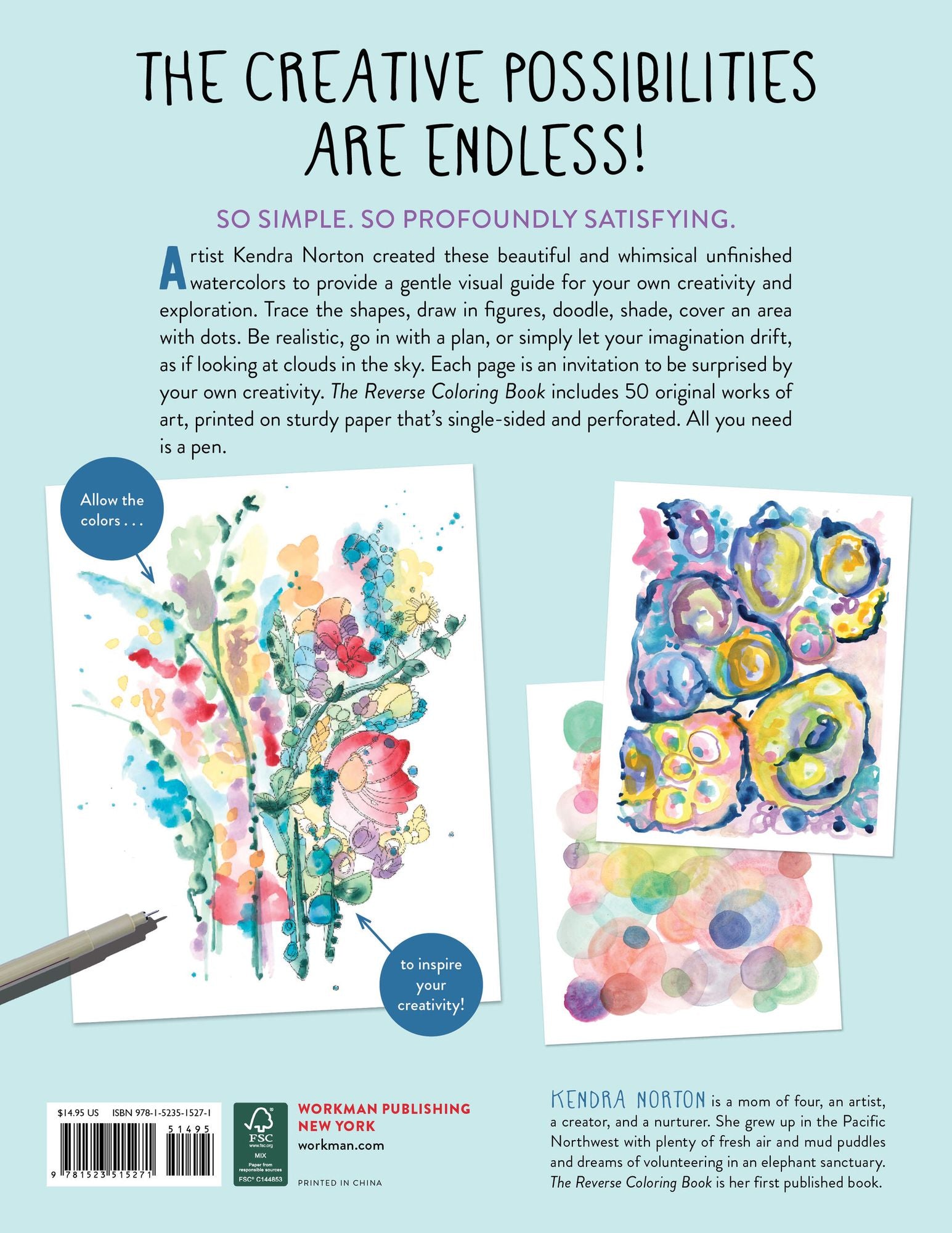 The Reverse Coloring Book: The Book Has the Colors, You Draw the Lines!