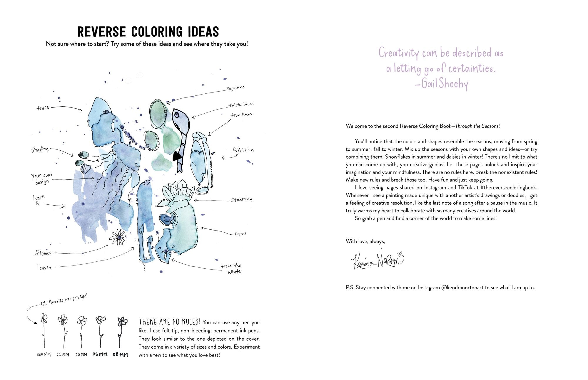 The Reverse Coloring BookT: Through the Seasons: The Book Has the Colors, You Make the Lines
