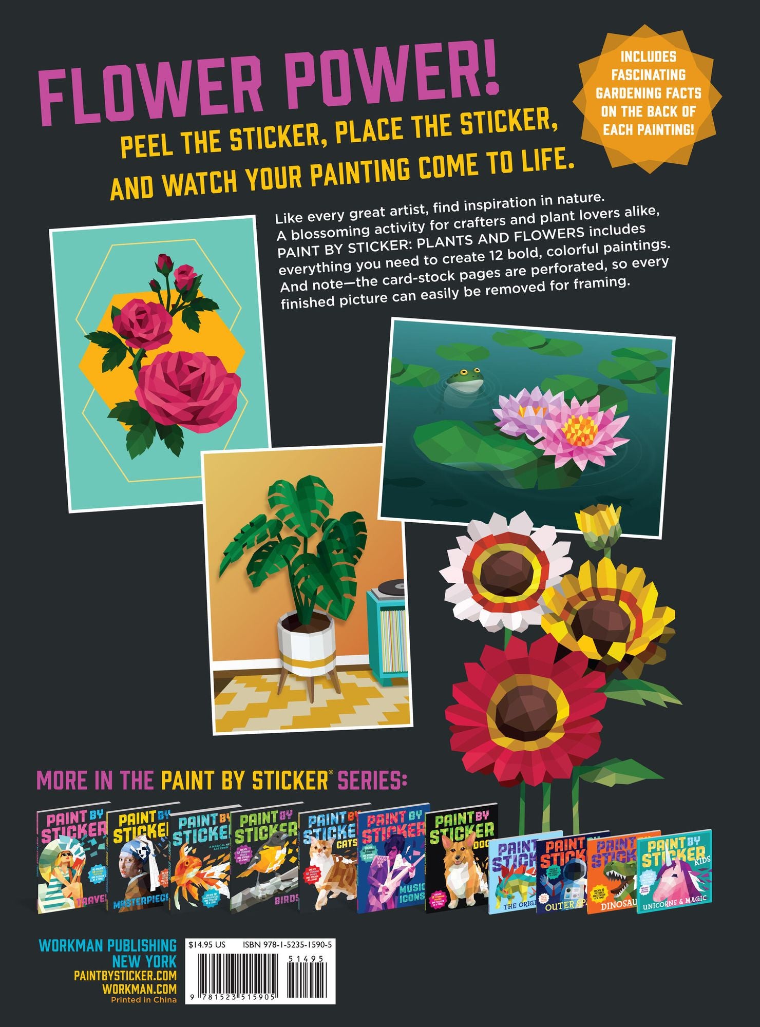 Paint by Sticker (Official): Plants and Flowers: Create 12 Stunning Images One Sticker at a Time!