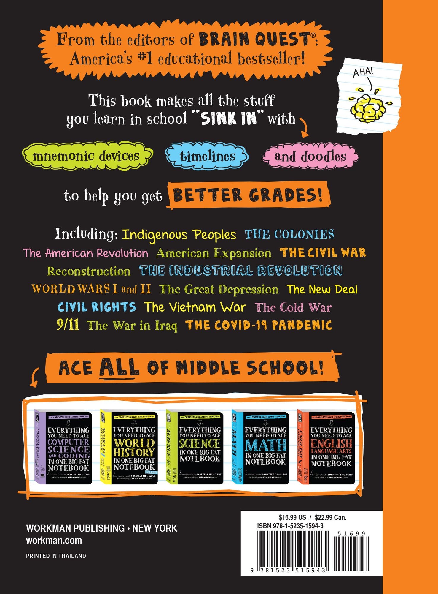 Everything You Need to Ace U.S. History in One Big Fat Notebook, 2nd Edition: The Complete Middle School Study Guide