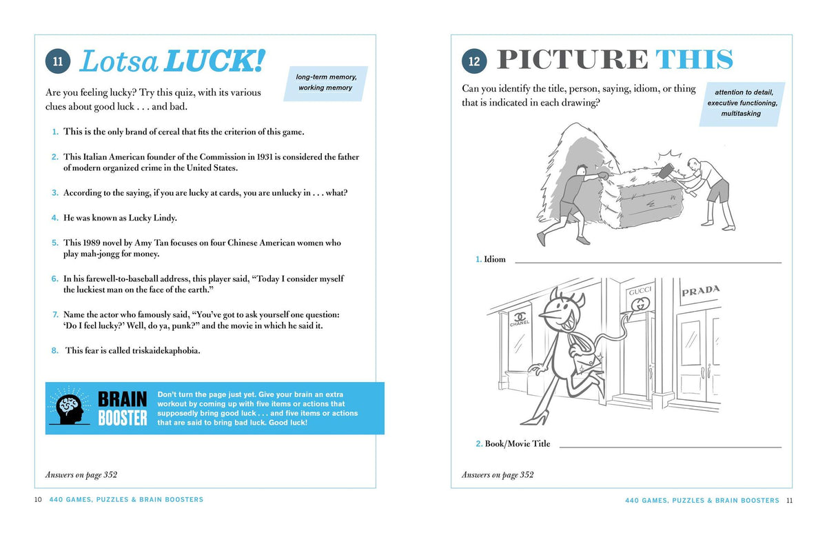 440 Games, Puzzles & Brain Boosters Specially Designed to Keep Your Mind Sharp