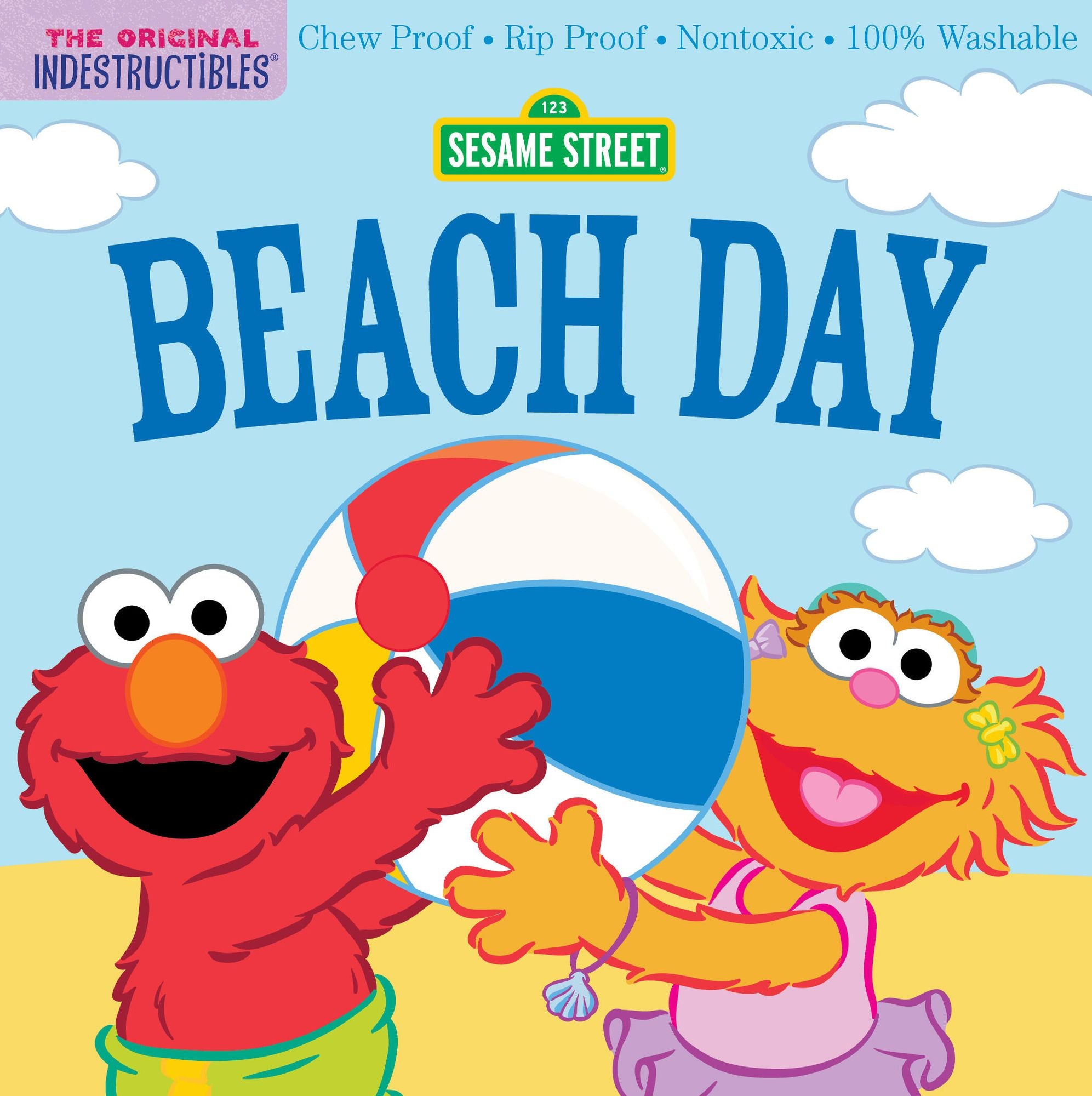 Indestructibles: Sesame Street: Beach Day: Chew Proof * Rip Proof * Nontoxic * 100% Washable (Book for Babies, Newborn Books, Safe to Chew)