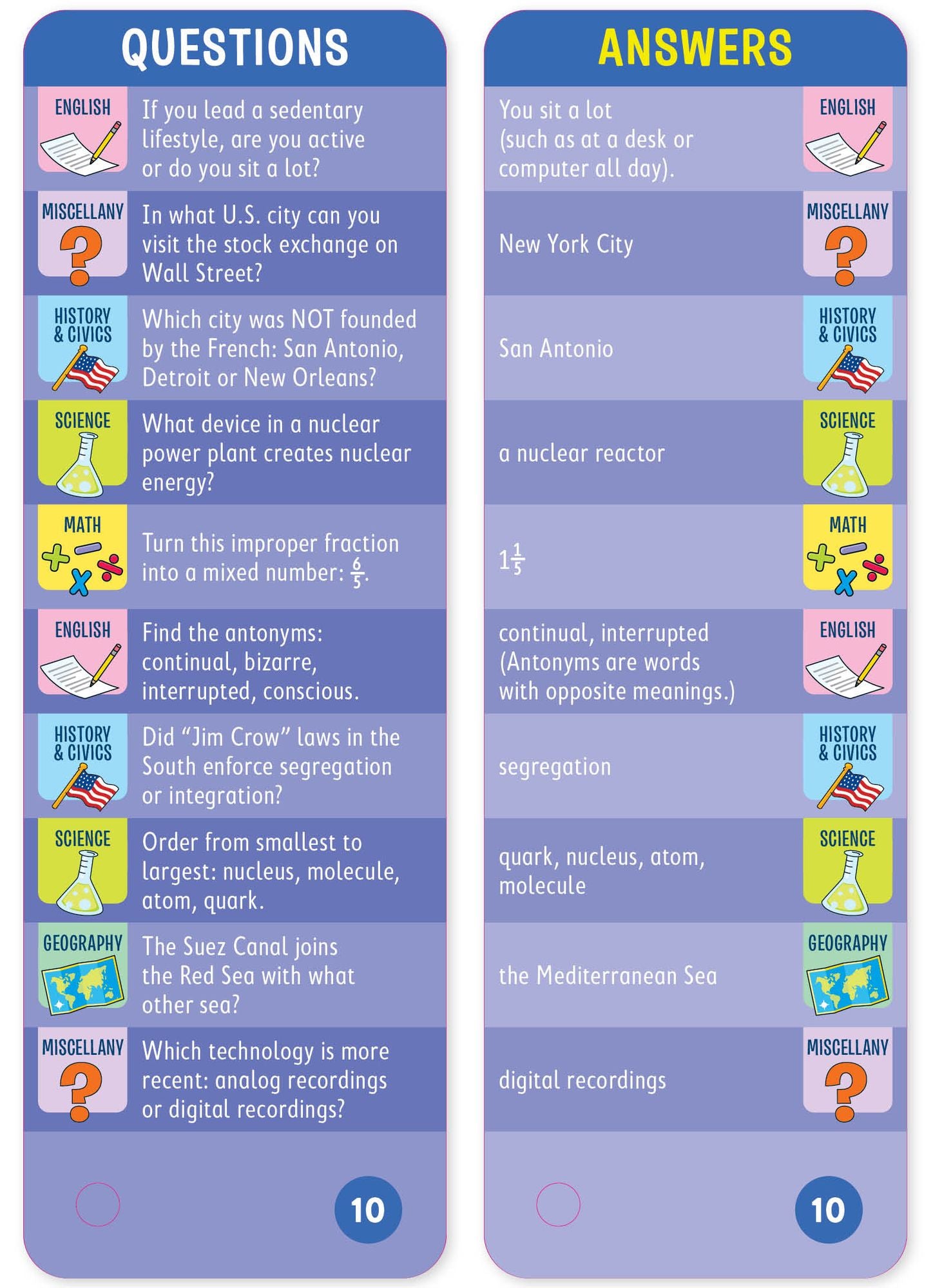 Brain Quest 7th Grade Smart Cards Revised 4th Edition