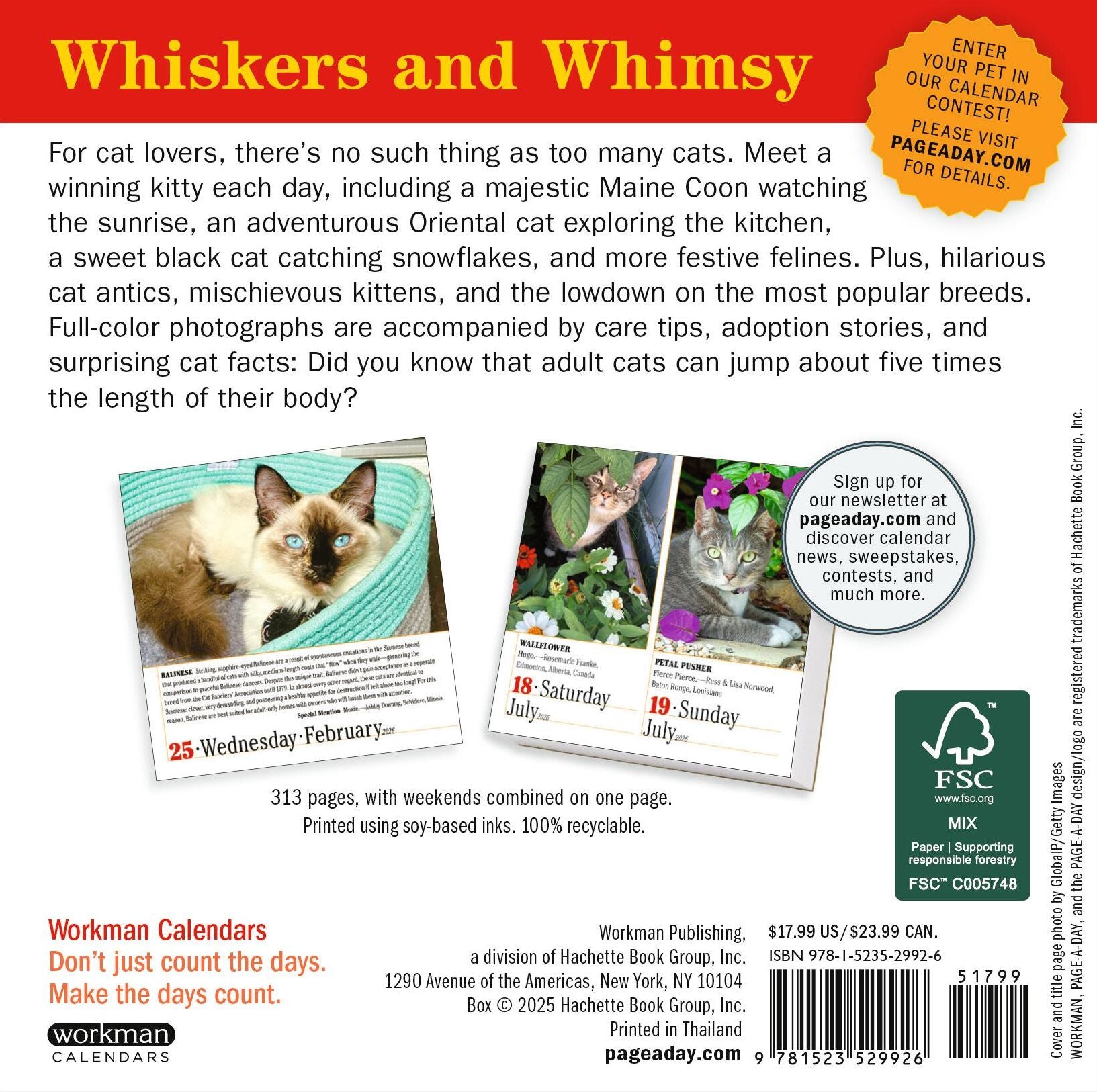 2026 365 Cats Page-A-Day Calendar