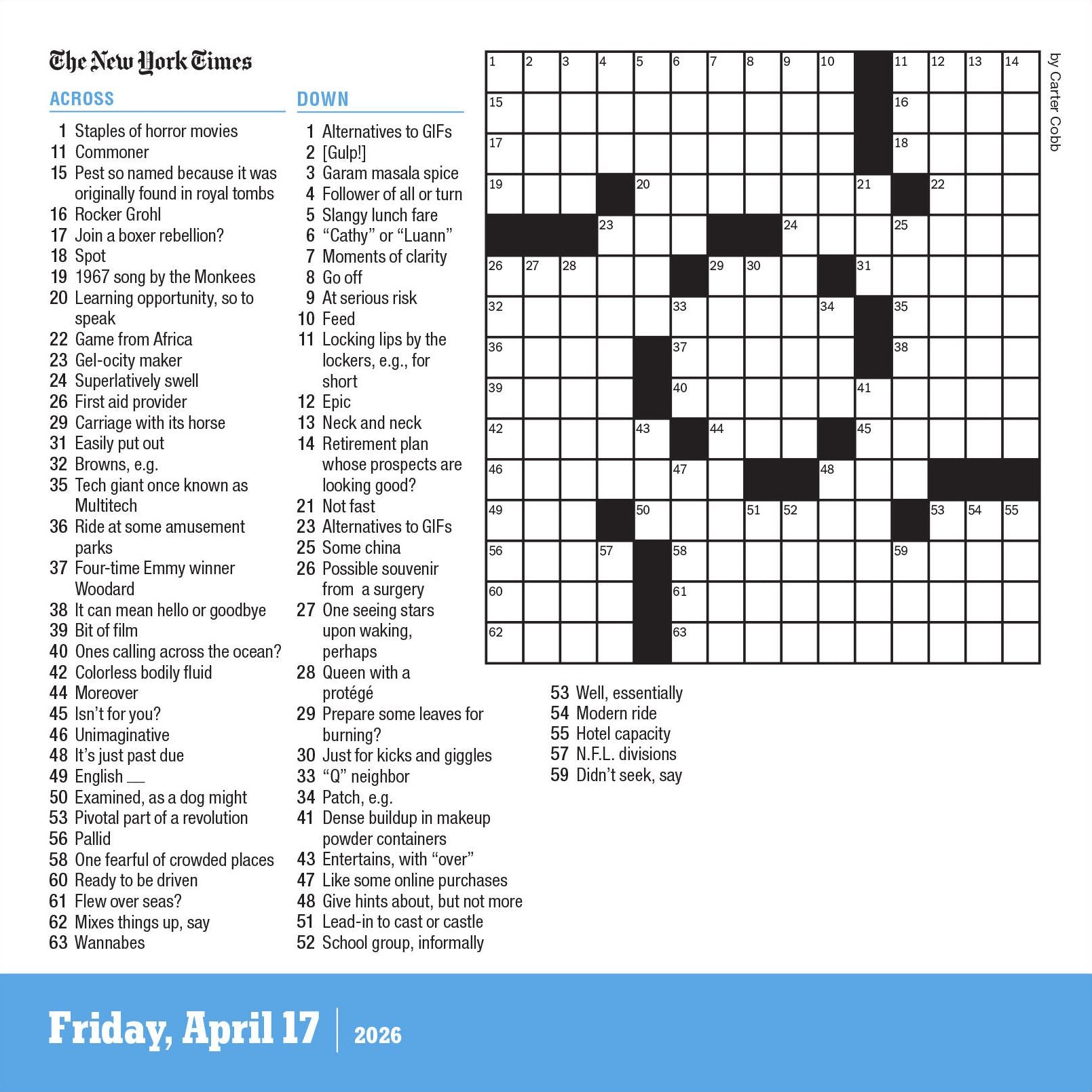 2026 New York Times Crossword Page-A-Day Calendar