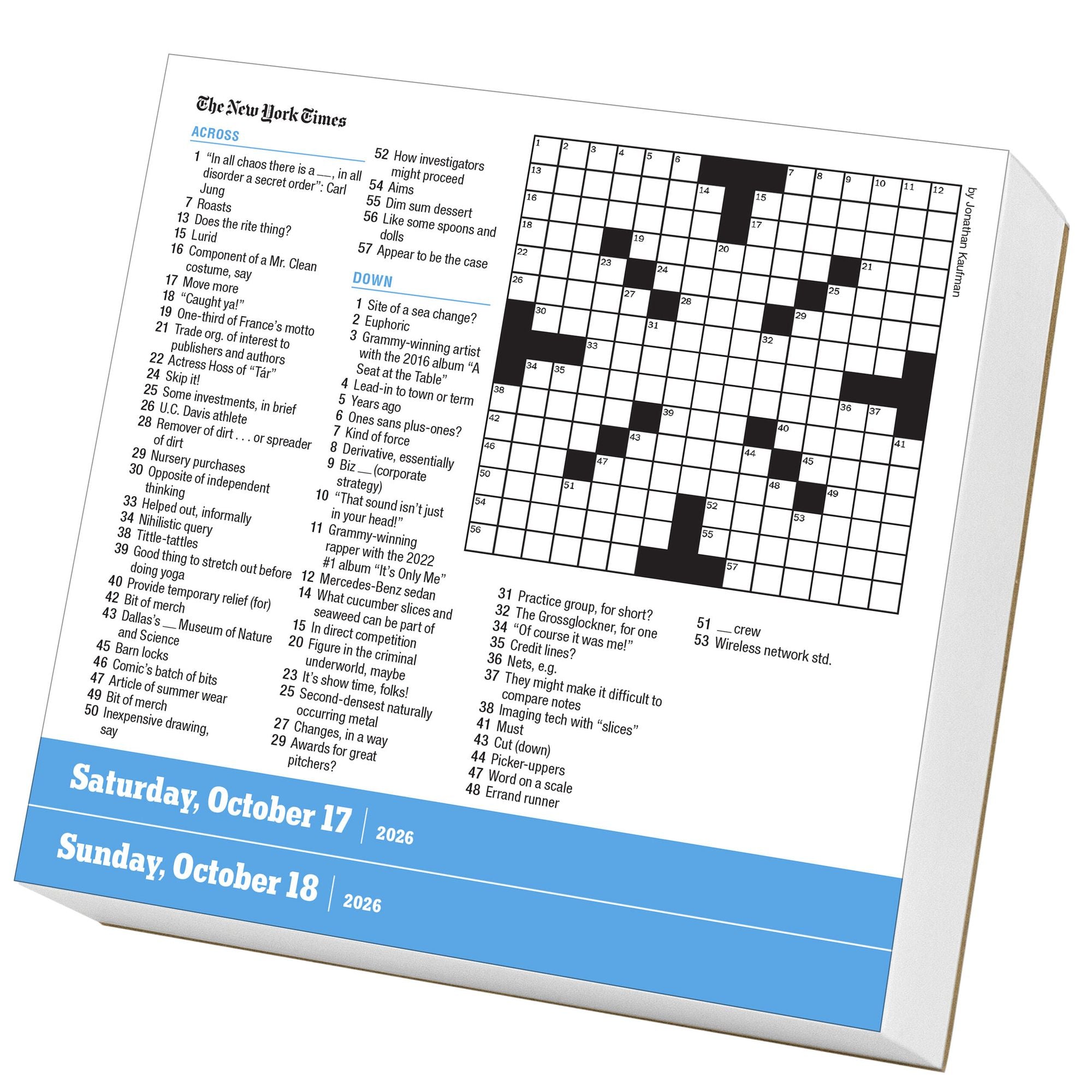 2026 New York Times Crossword Page-A-Day Calendar