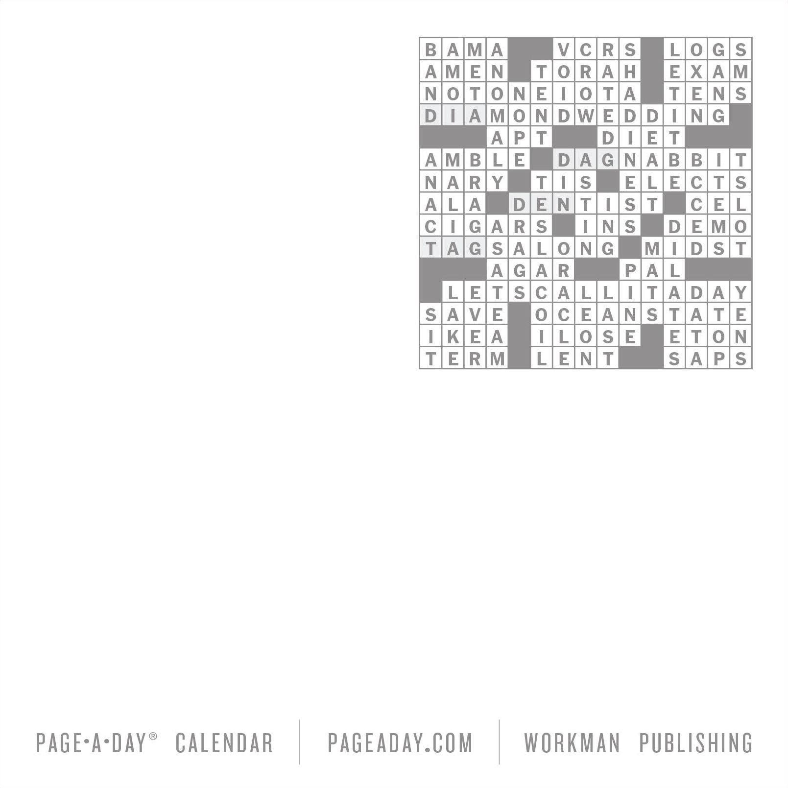 2026 New York Times Crossword Page-A-Day Calendar