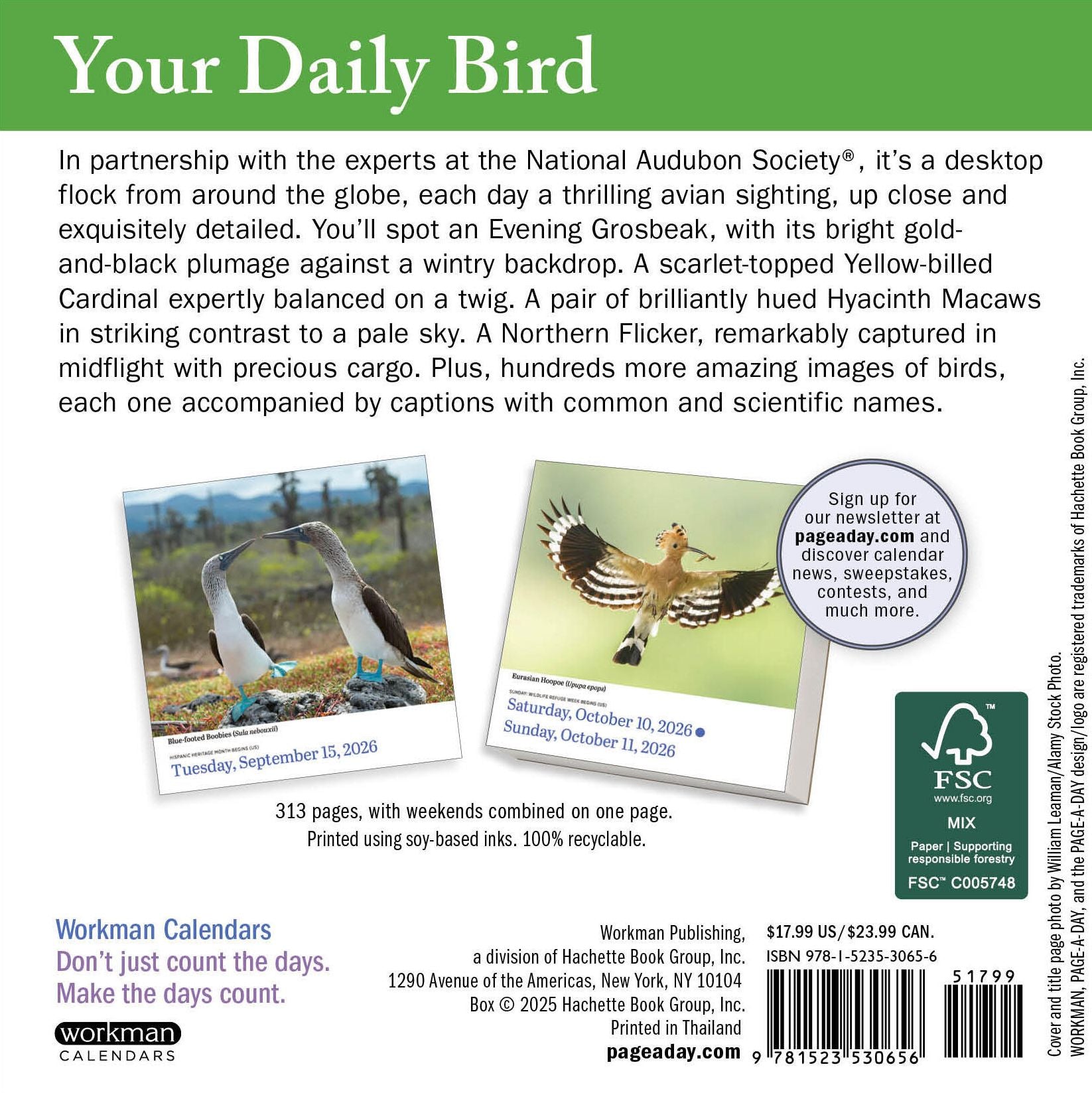 2026 Audubon Birds Page-A-Day Calendar