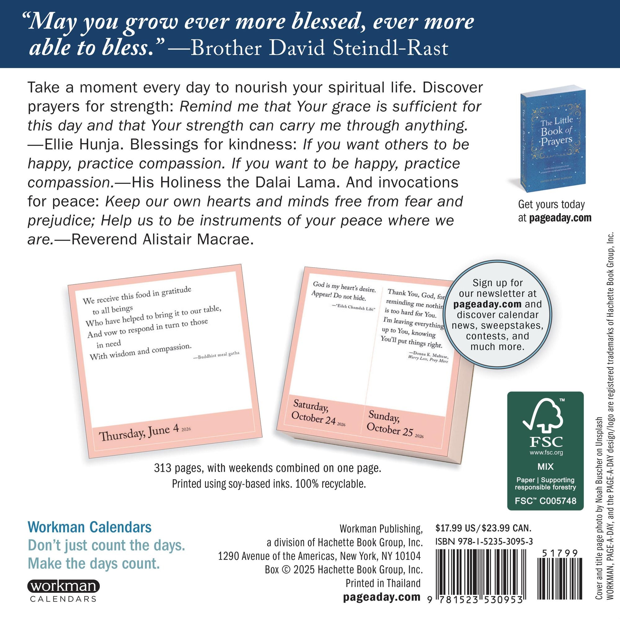Prayer for Every Day Page-A-Day(r) Calendar 2026: A Collection of Prayers from Around the World and Across Time