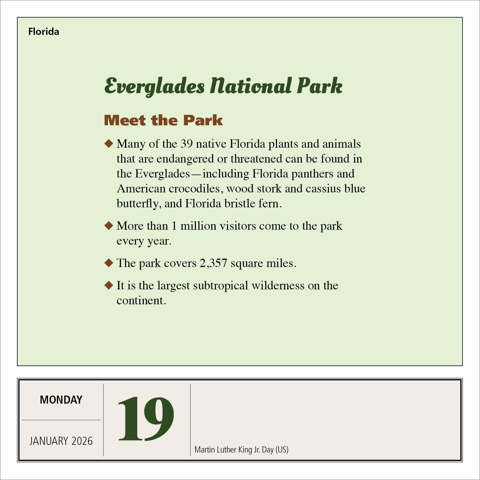 2026 National Parks Page-A-Day Calendar