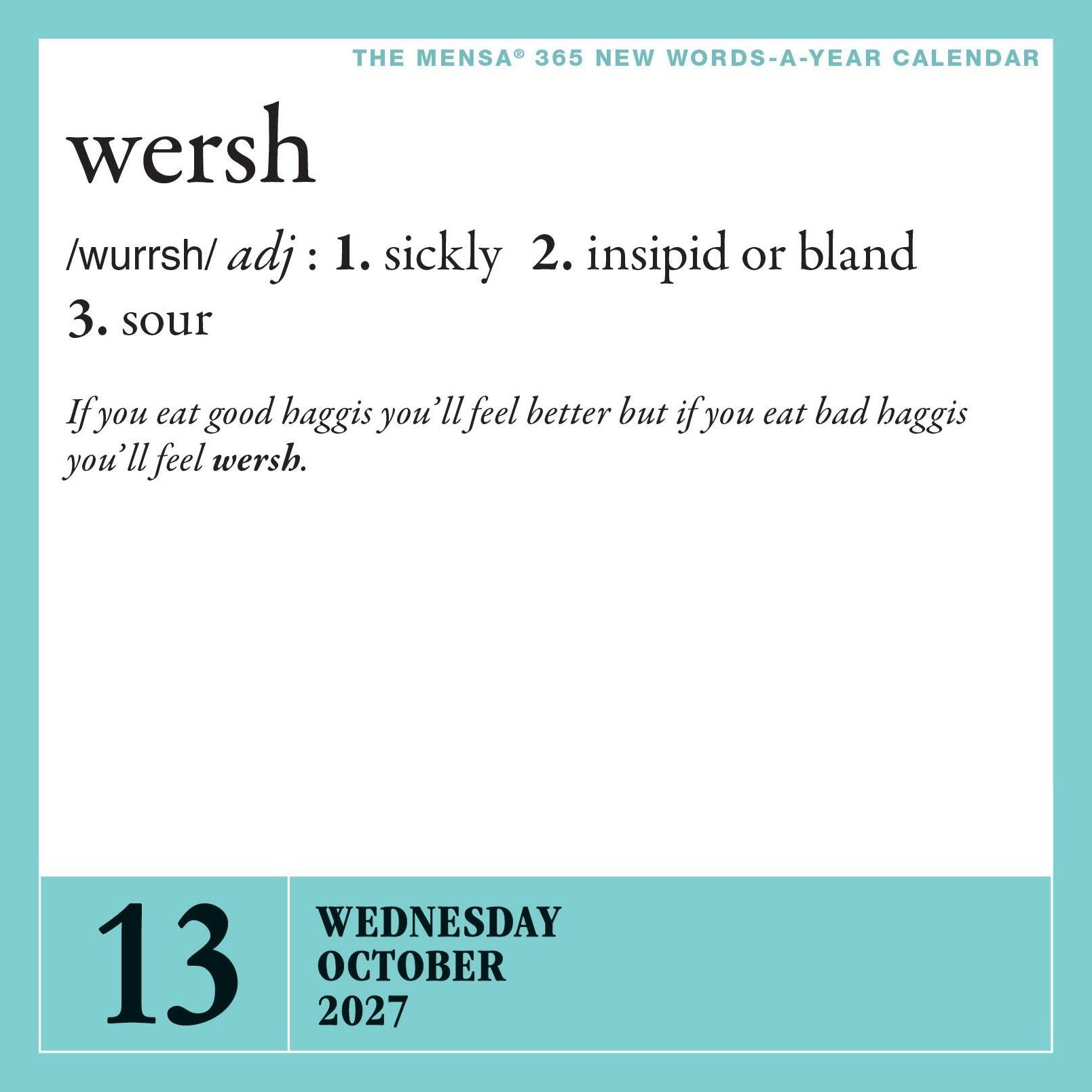 2027 Mensa 365 New Words-a-Year Page-A-Day Calendar