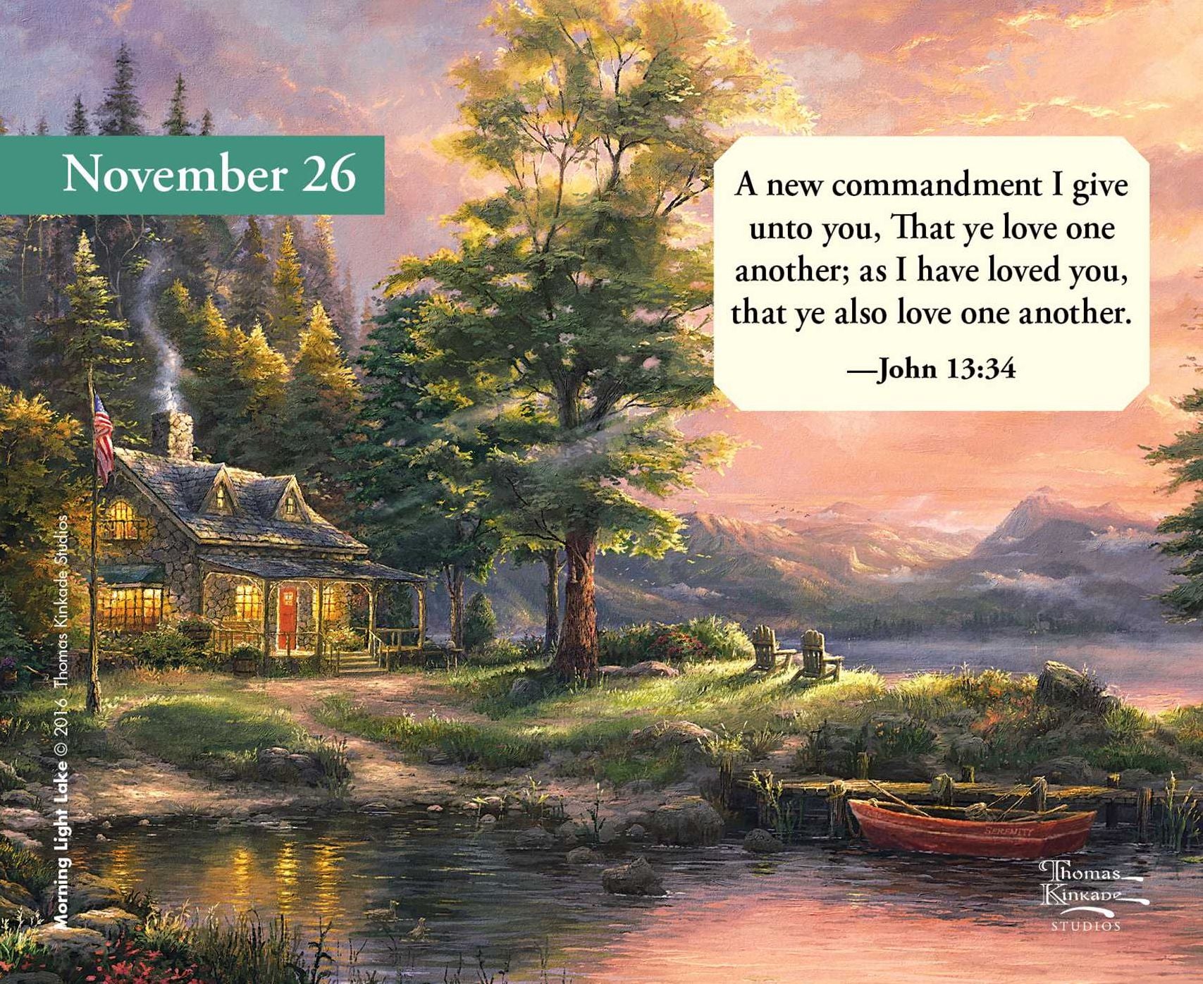 Thomas Kinkade Studios Perpetual Calendar with Scripture