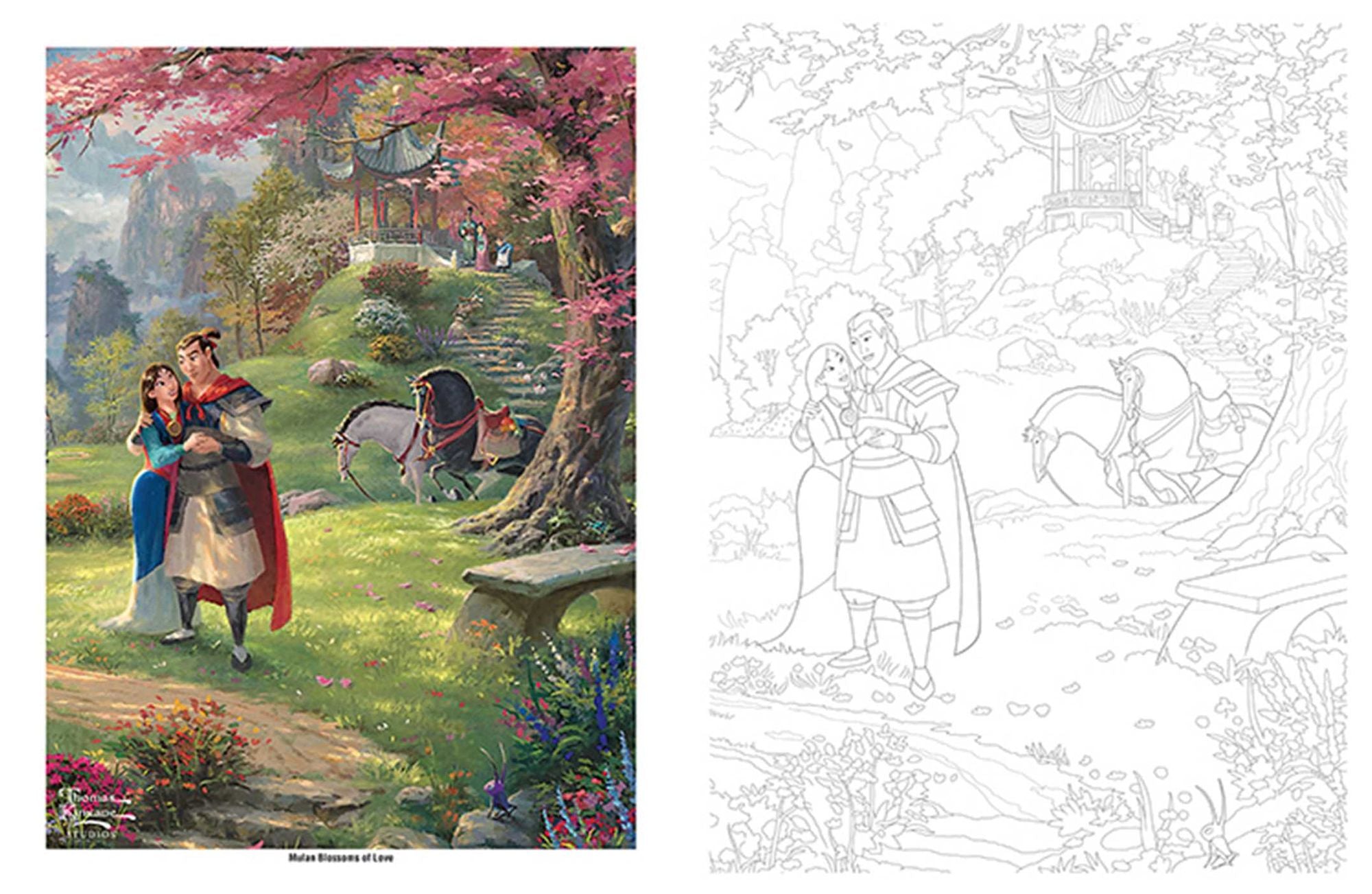 Disney Dreams Collection Thomas Kinkade Studios Disney Princess Coloring Book