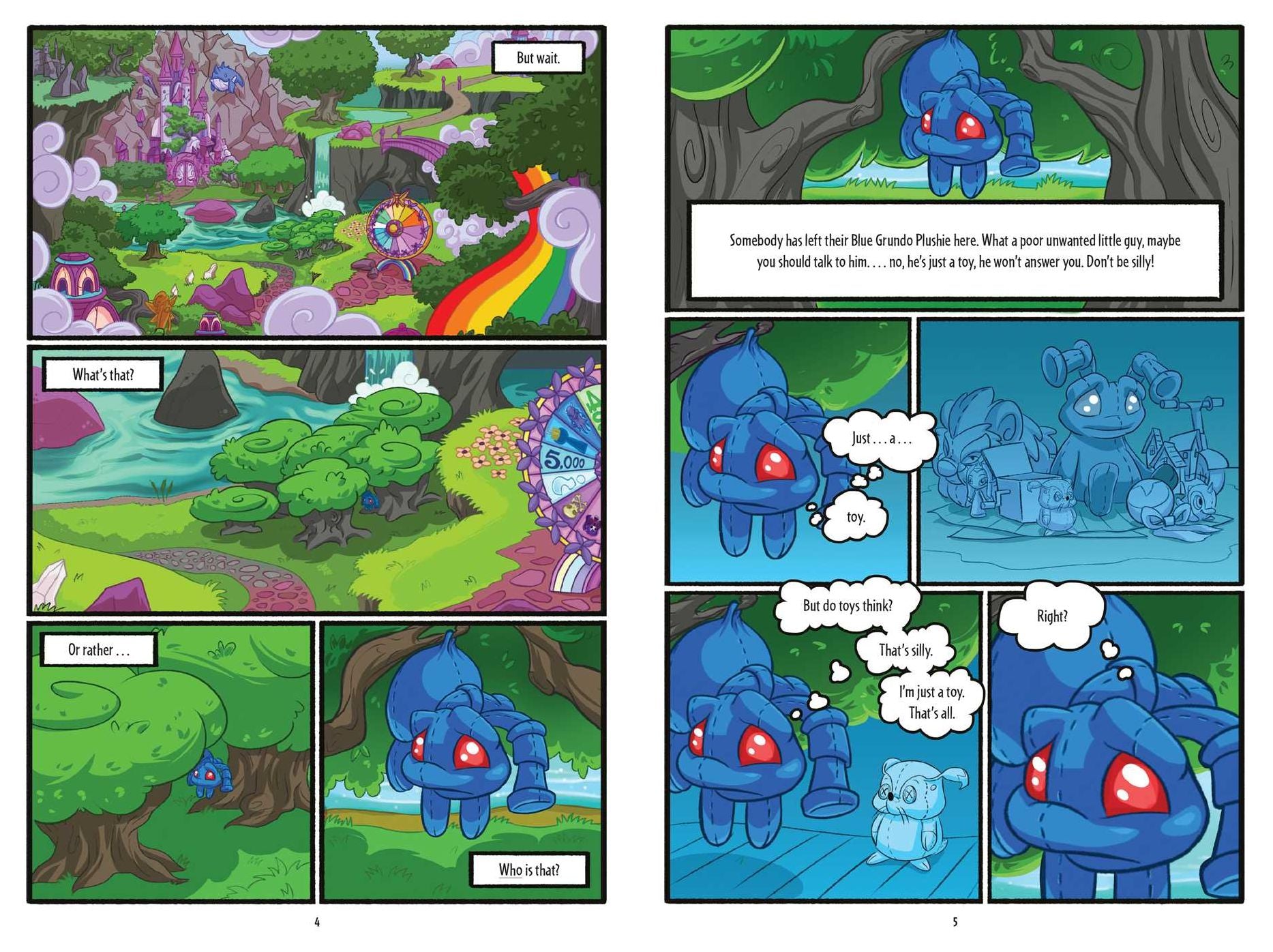 Neopets: The Discarded Magical Blue Grundo Plushie of Prosperity