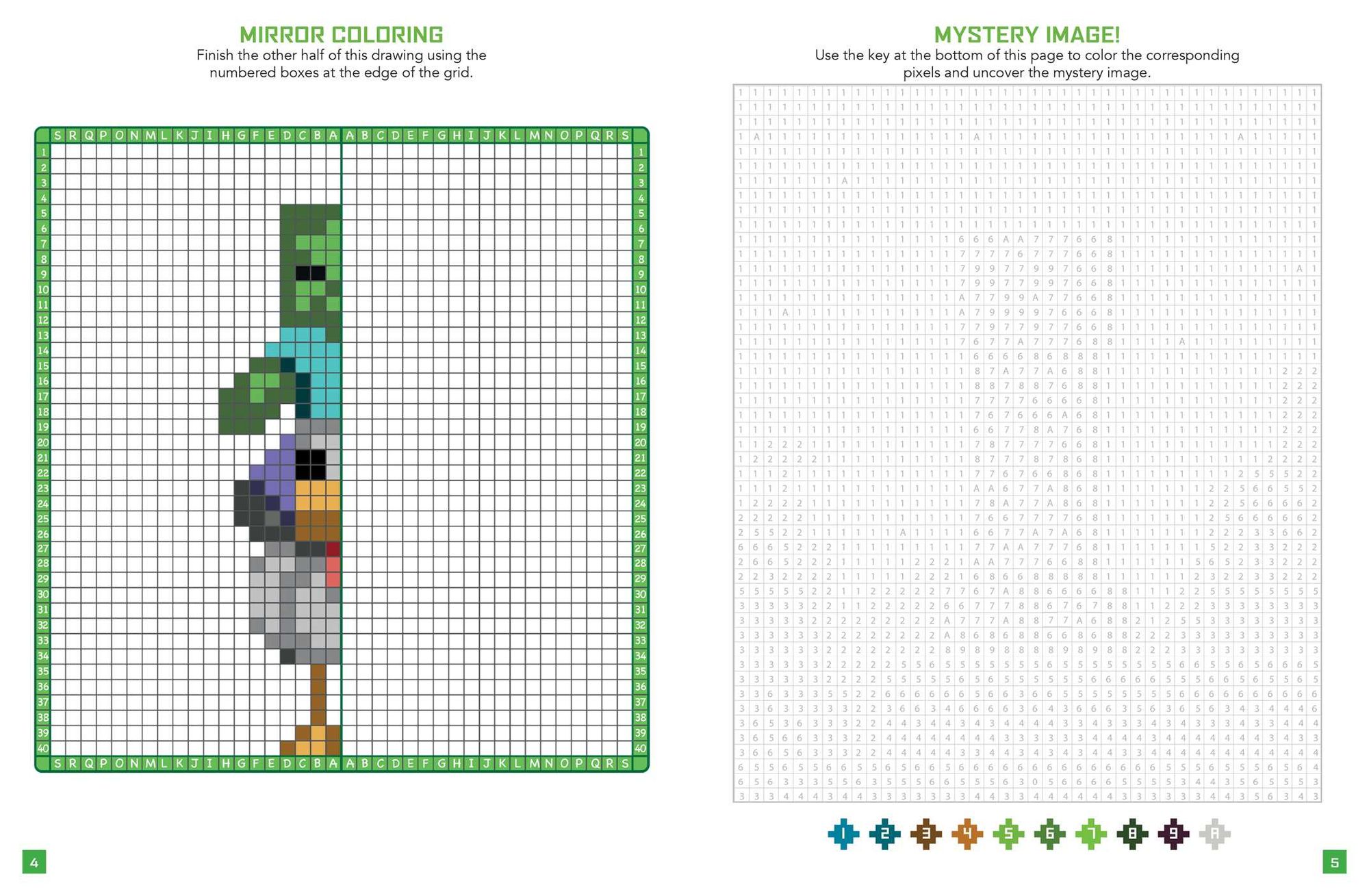 The Unofficial Minecraft Pixel Coloring Book: Volume 1
