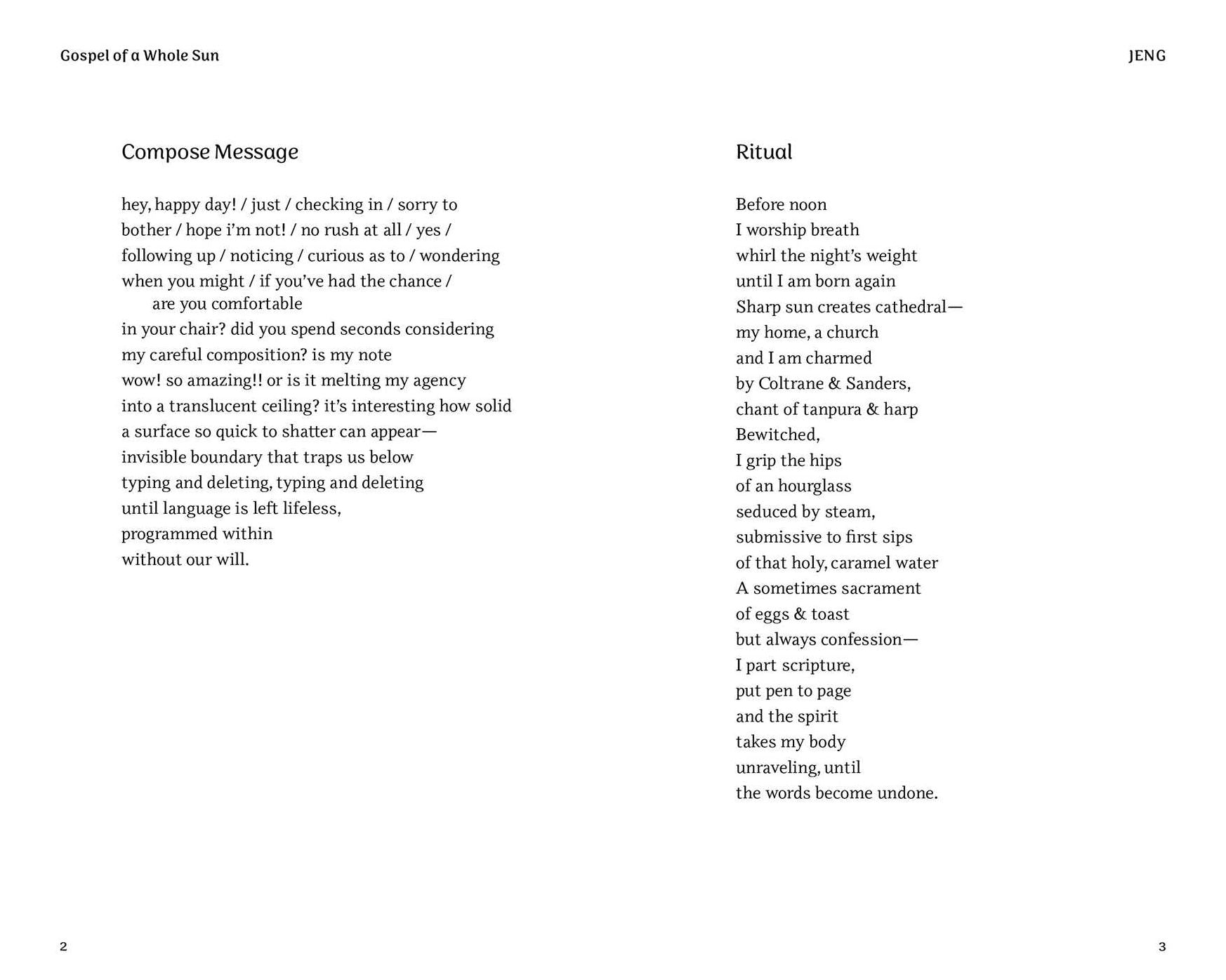 Gospel of a Whole Sun