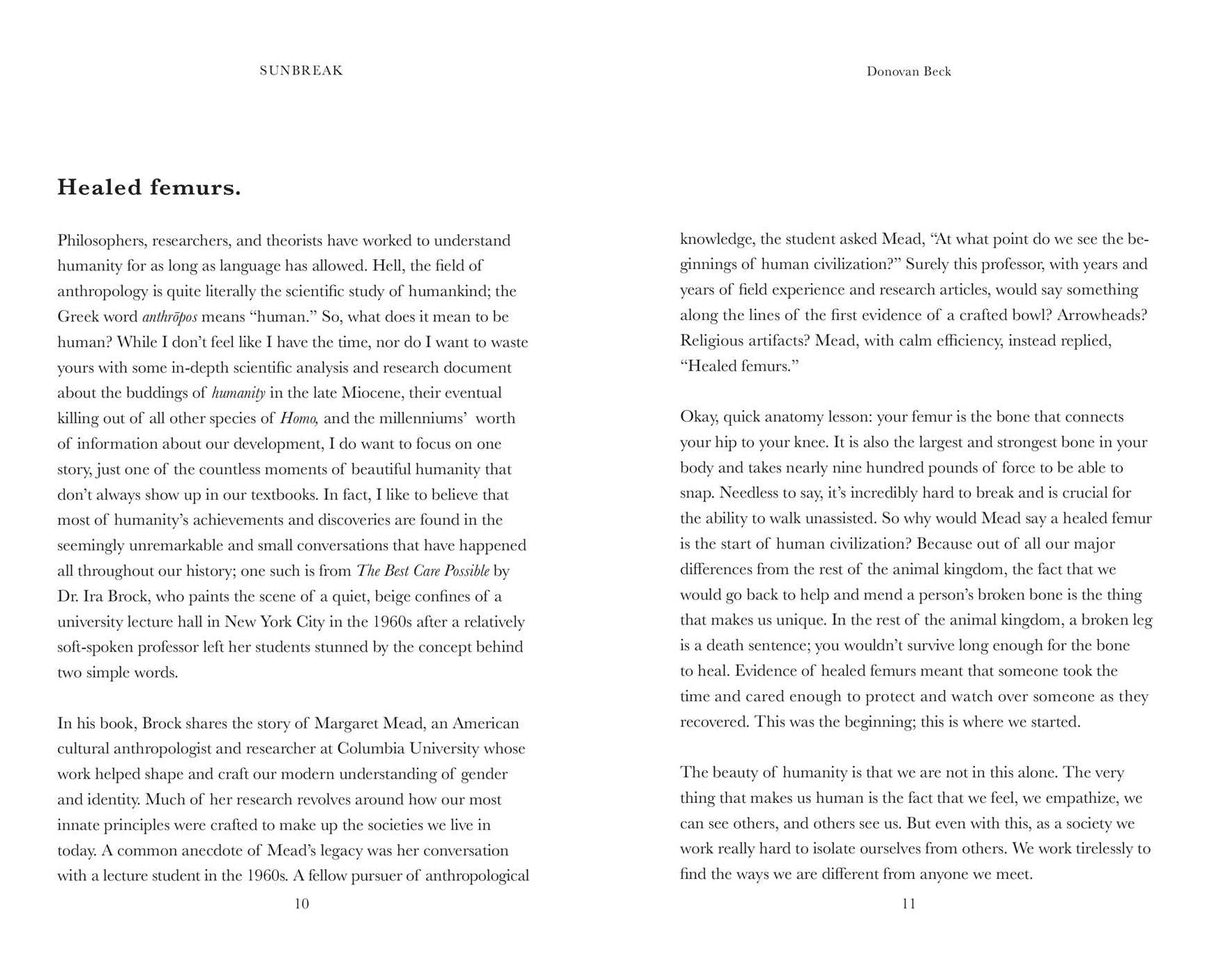 Sunbreak: Notes on Hope