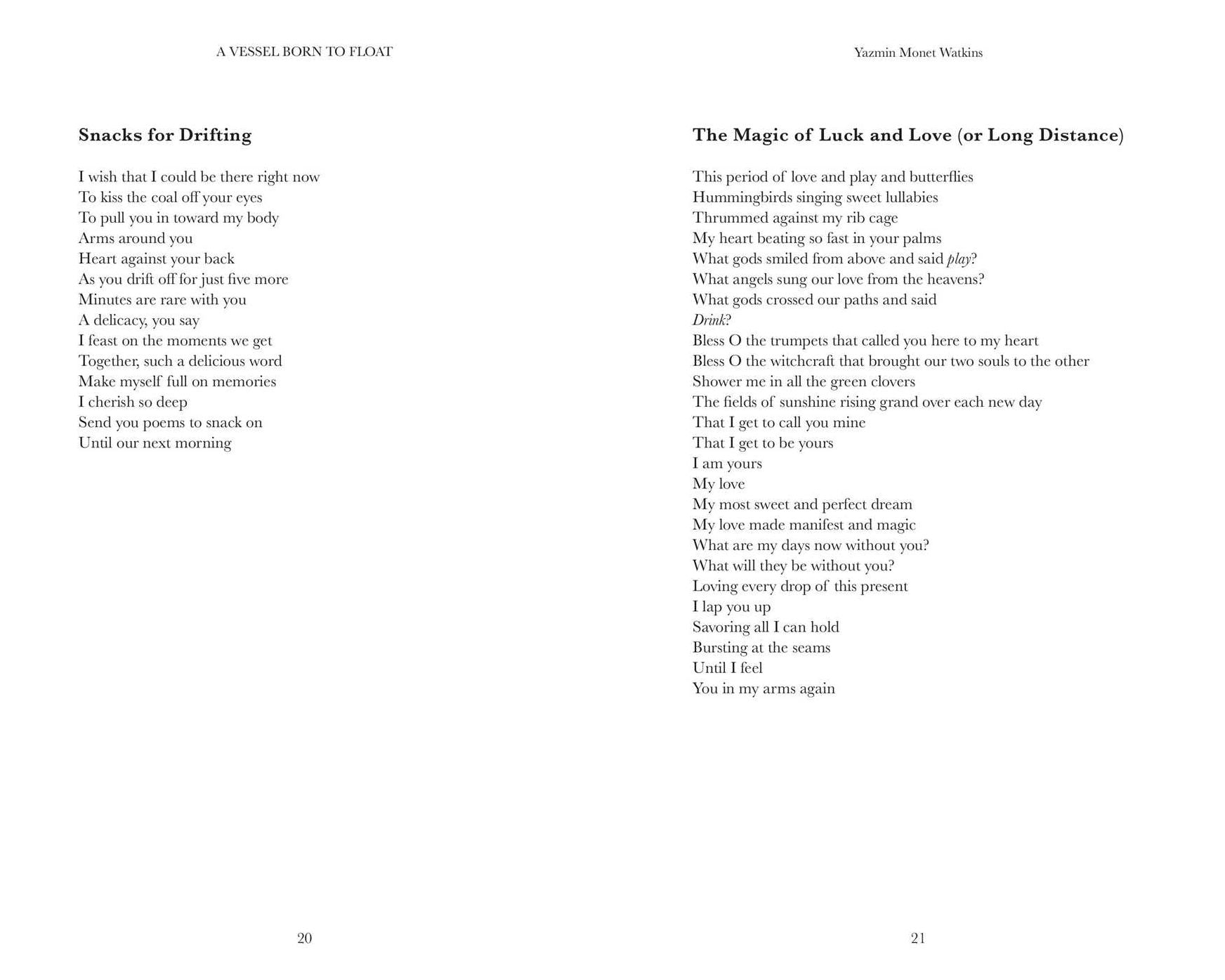 A Vessel Born to Float: Poems