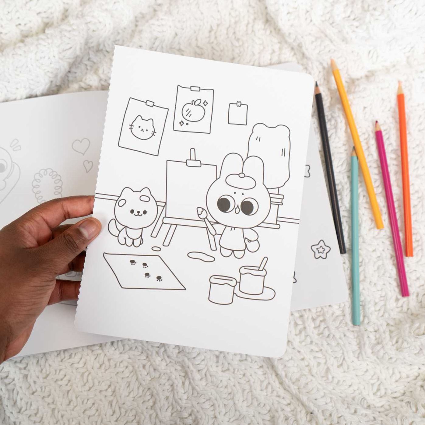 The Official Pocket Peaches Coloring Book: Cozy Coloring and Cute Stickers