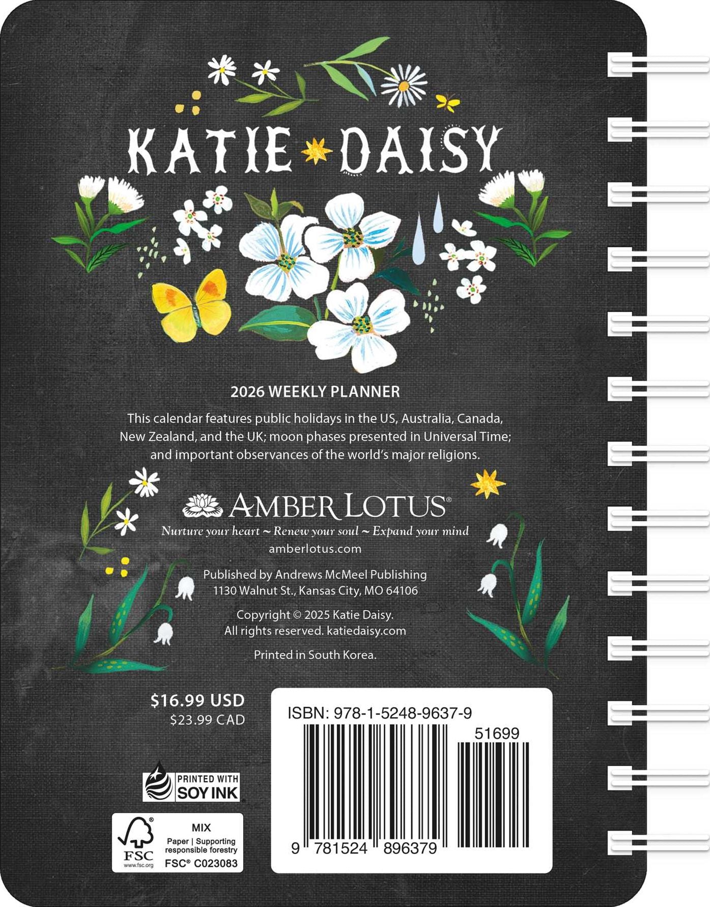 2026 Katie Daisy Weekly Planner Calendar