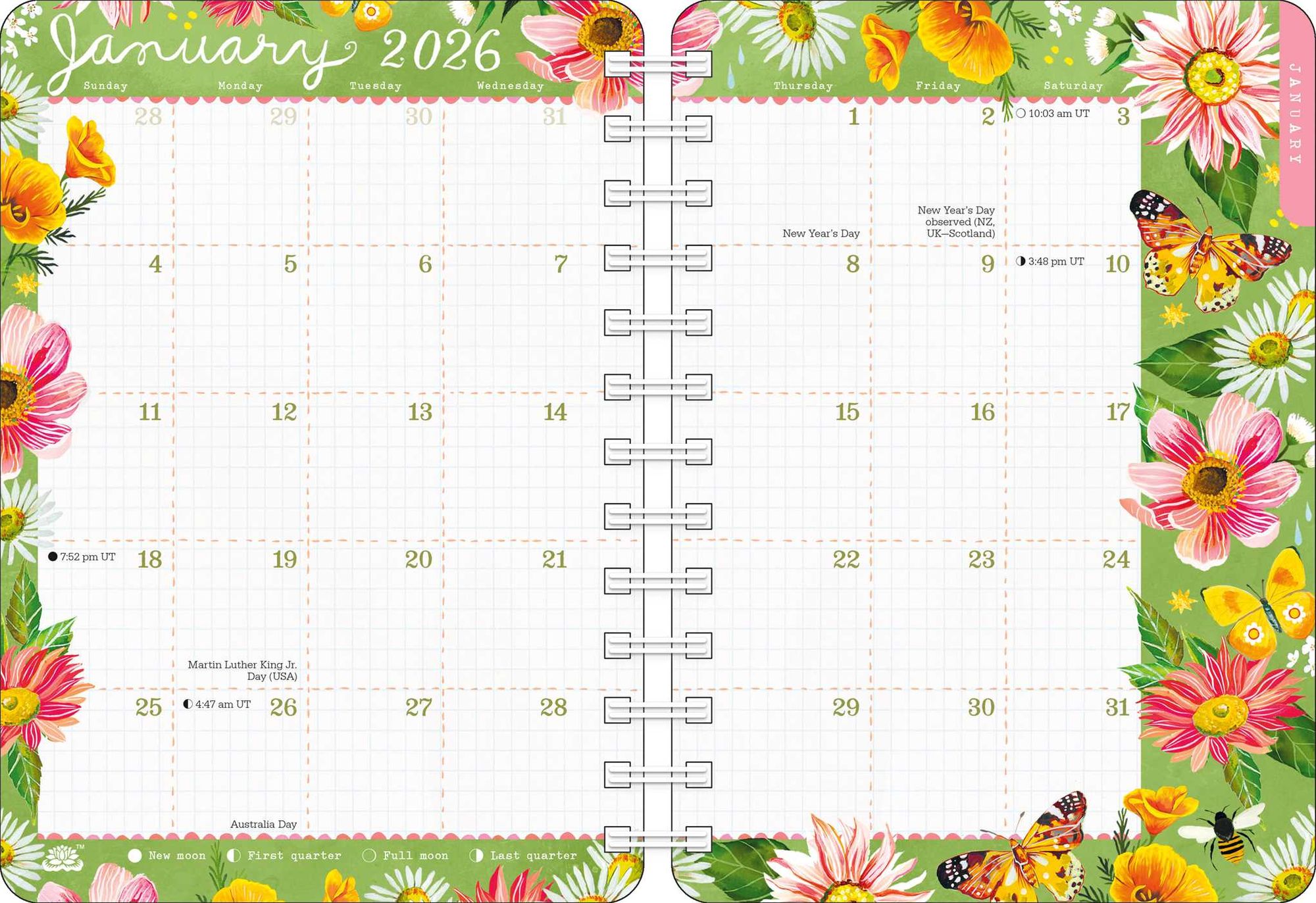 2026 Katie Daisy Weekly Planner Calendar
