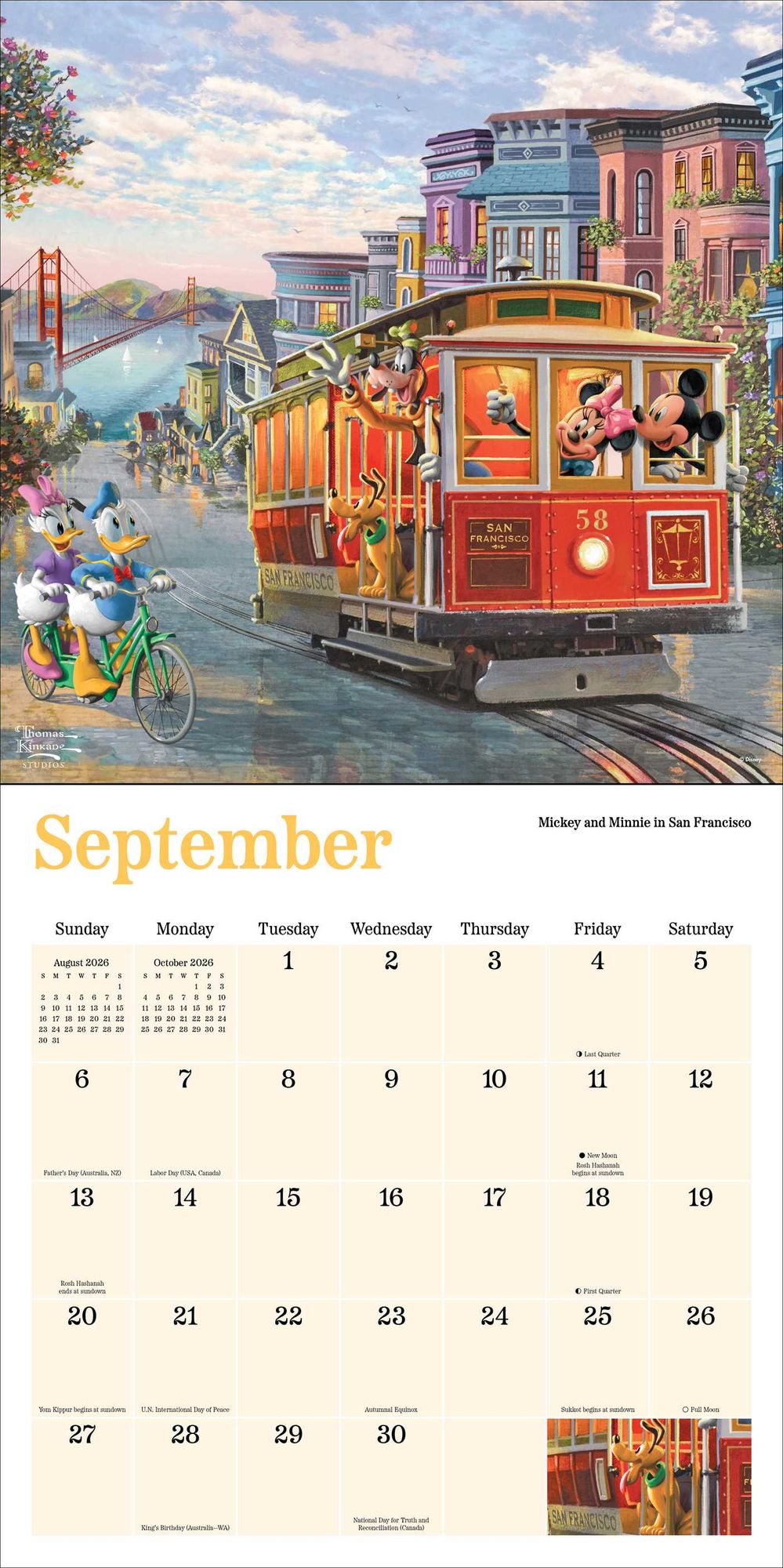 2026 Disney Dreams Collection by Thomas Kinkade Studios Wall Calendar