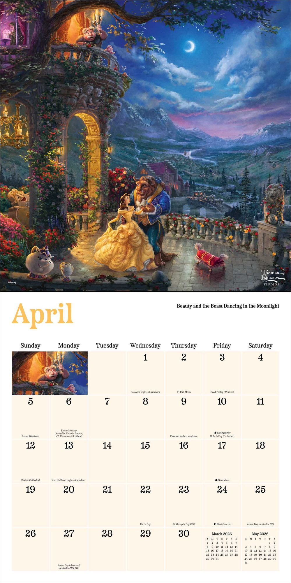 2026 Disney Dreams Collection by Thomas Kinkade Studios Wall Calendar