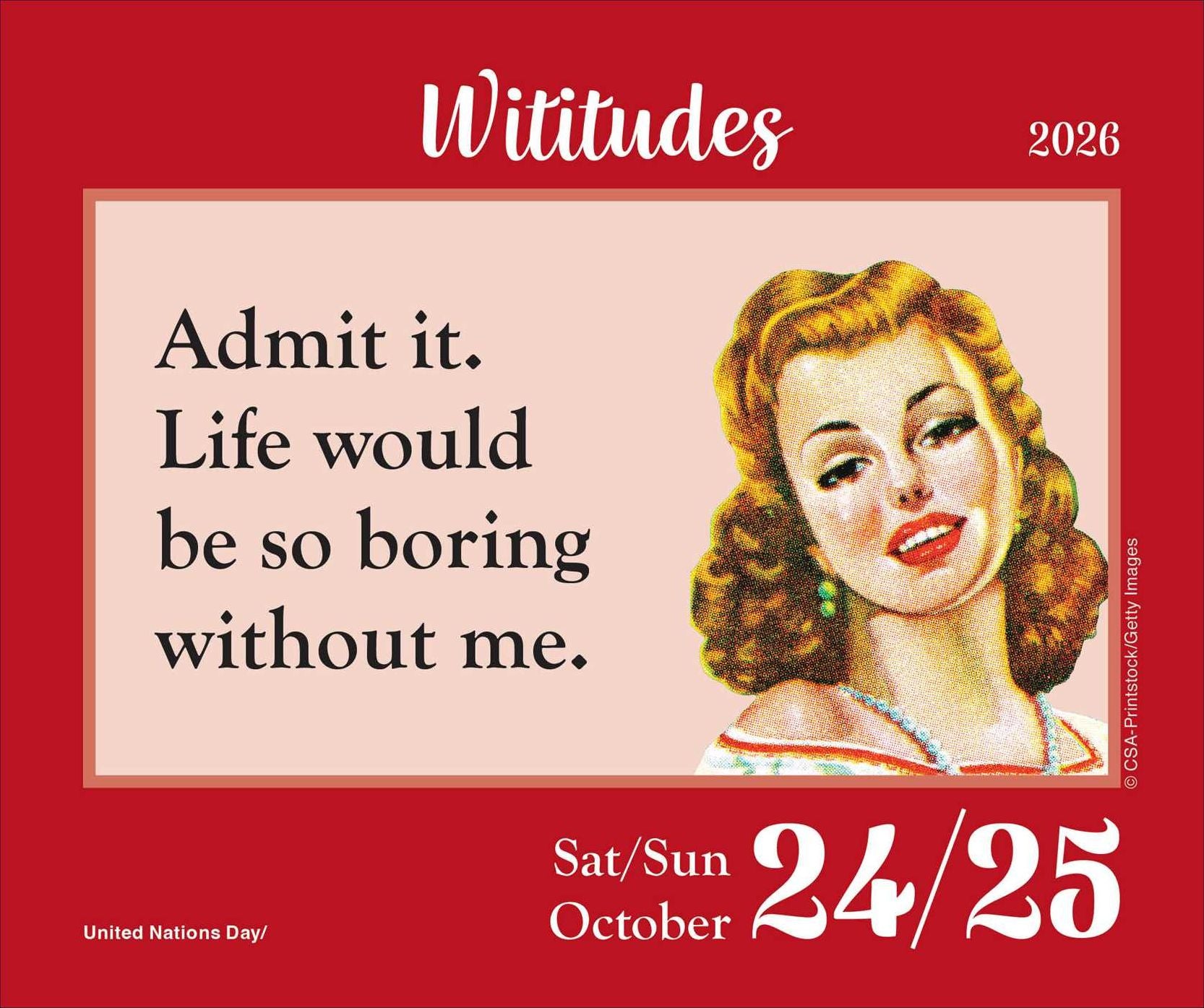 Wititudes 2026 Day-to-Day Calendar: Some Things Are Best Said with an Eye Roll