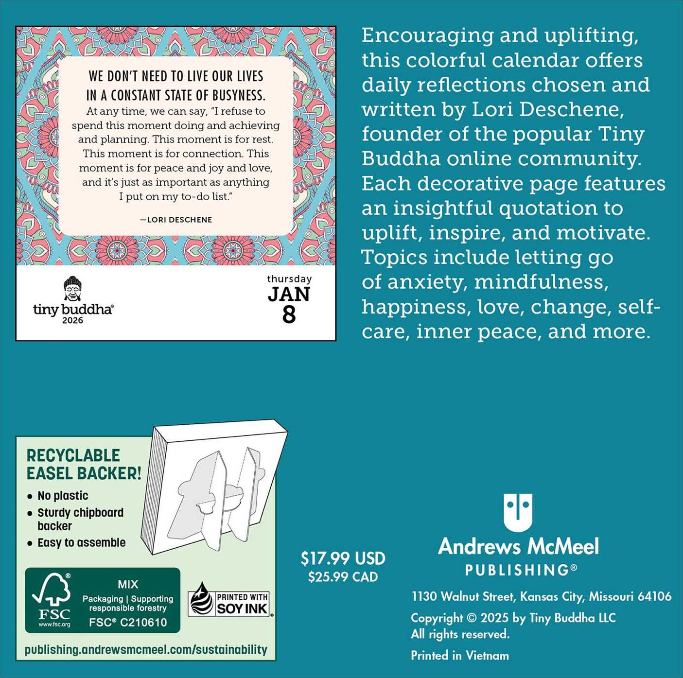 2026 Tiny Buddha Day-to-Day Calendar