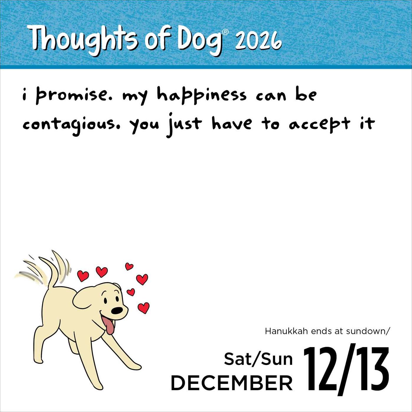 2026 Thoughts of Dog Day-to-Day Calendar