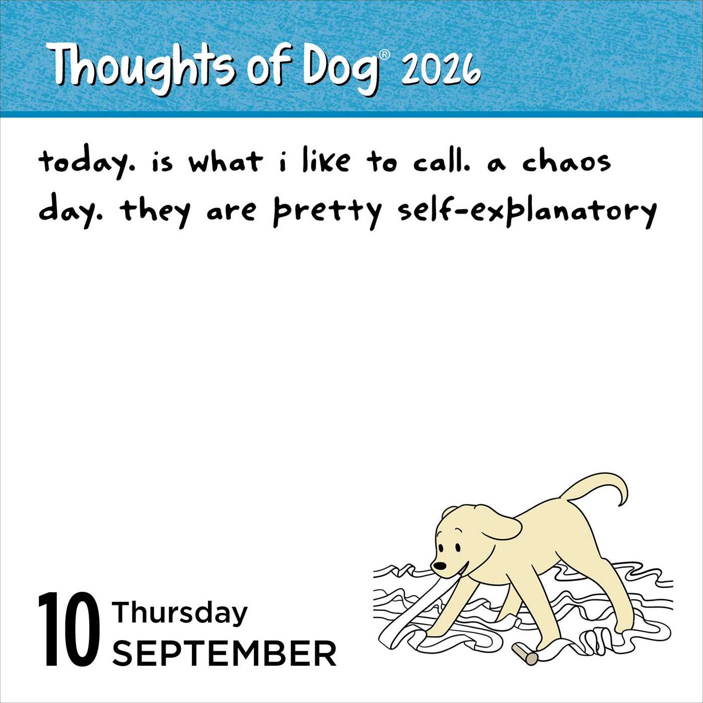 2026 Thoughts of Dog Day-to-Day Calendar