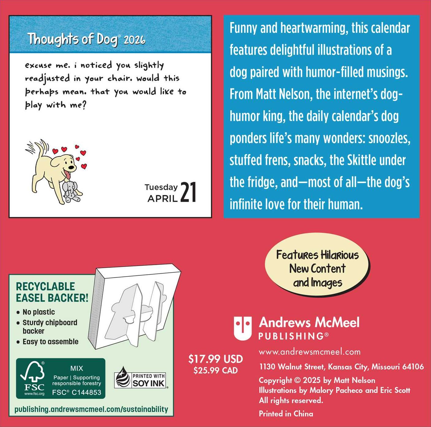 2026 Thoughts of Dog Day-to-Day Calendar