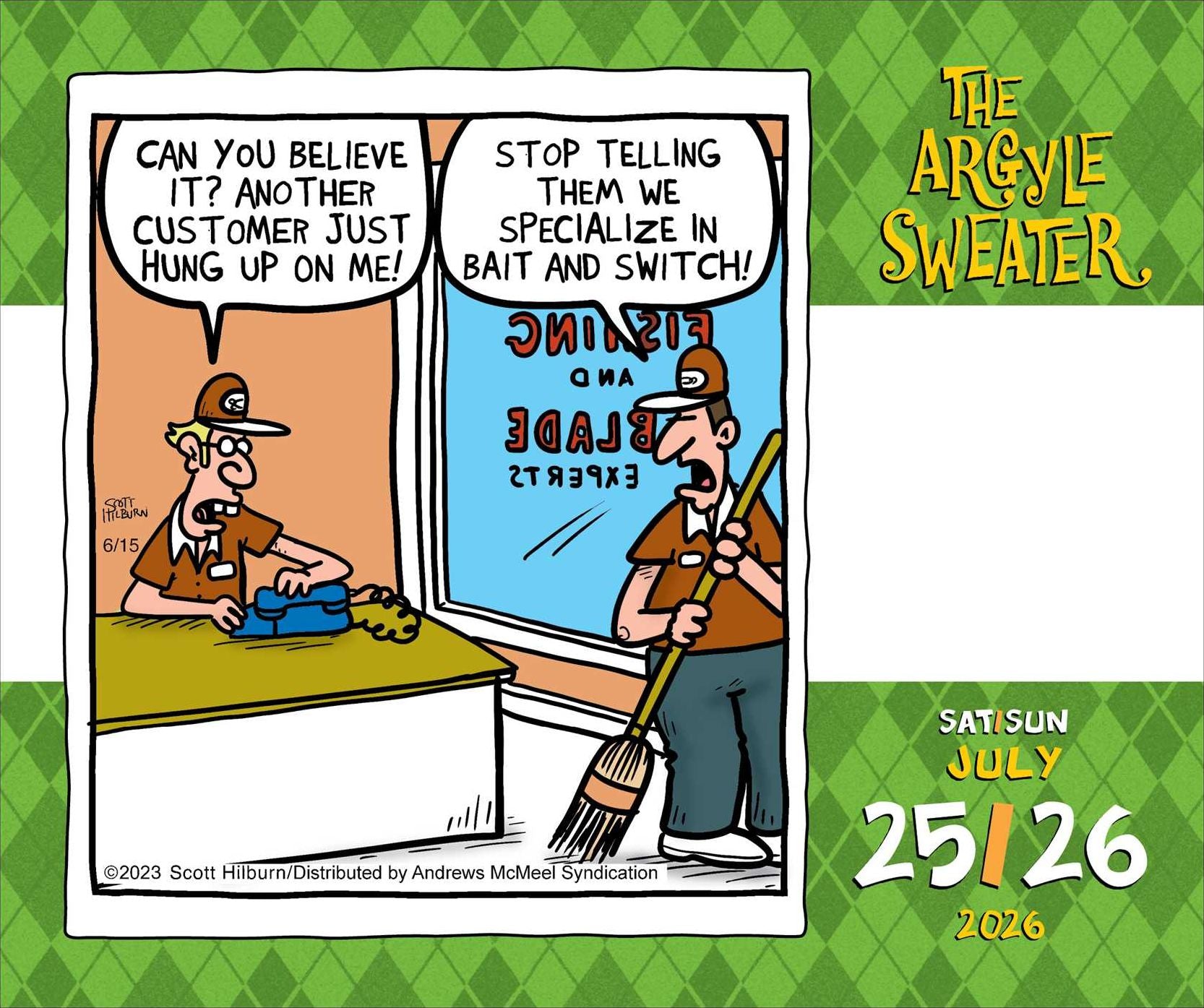2026 Argyle Sweater Day-to-Day Calendar