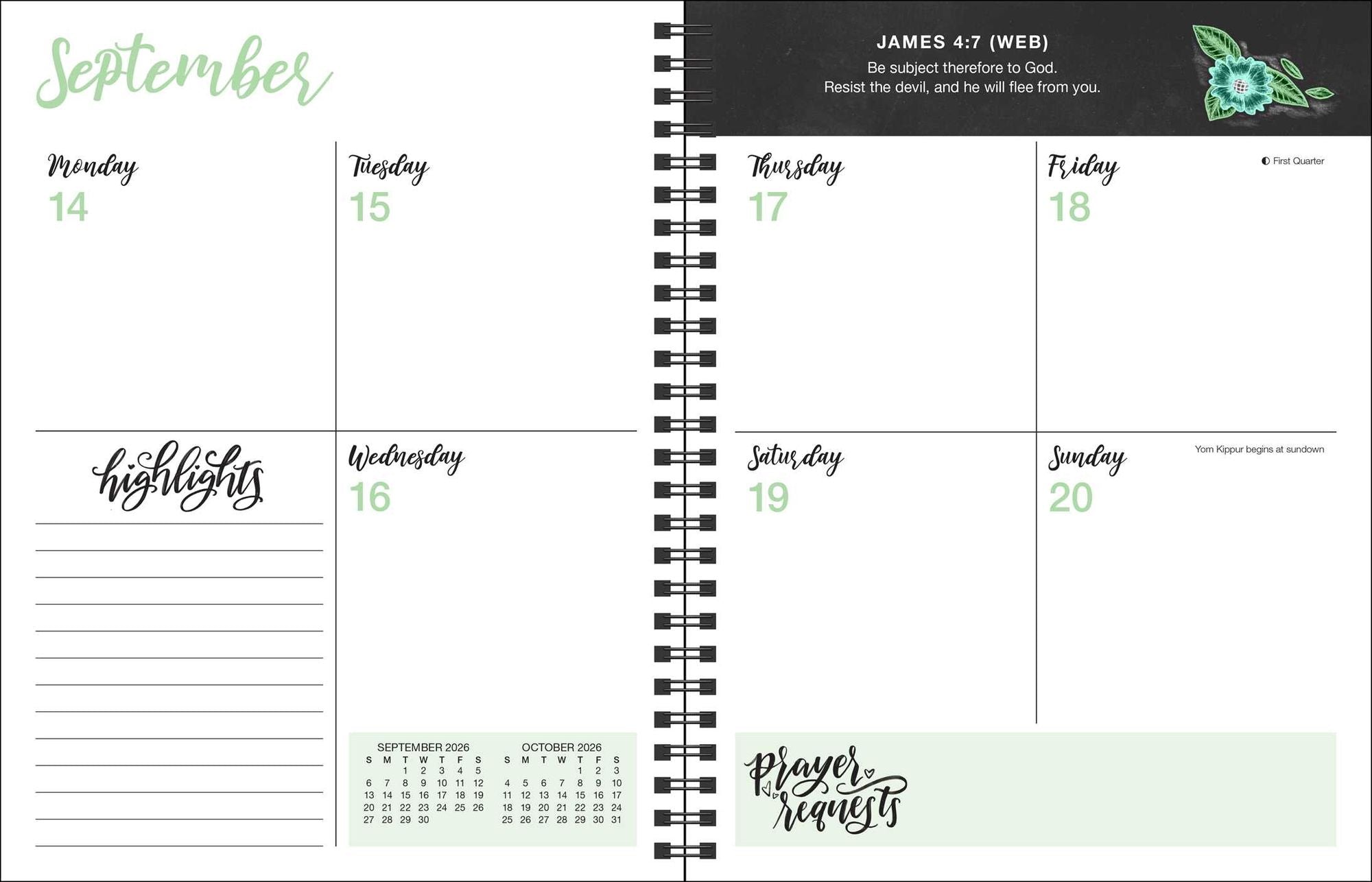 Prayer Journal for Women 12-Month 2026 Monthly/Weekly Planner Calendar