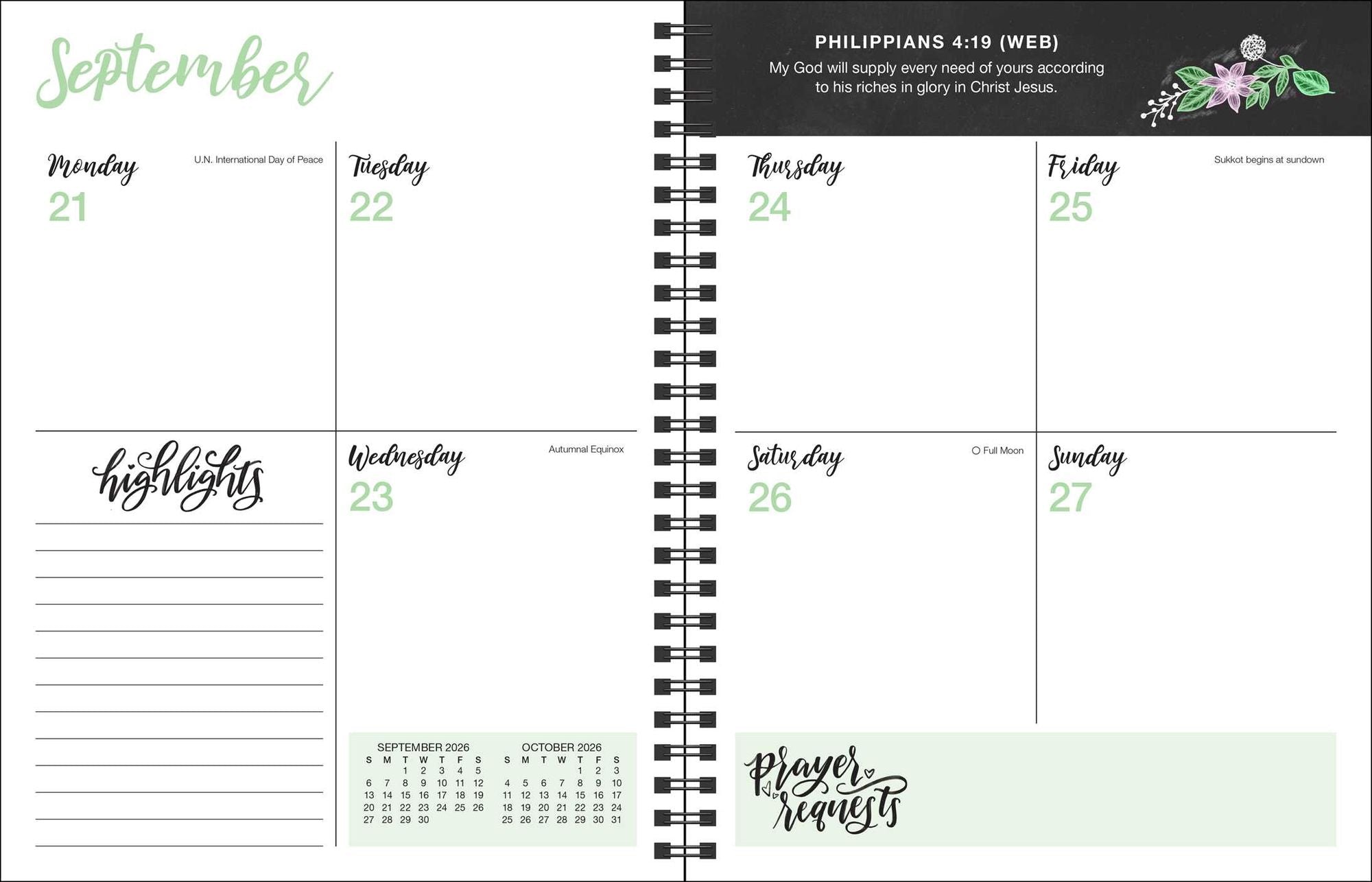 Prayer Journal for Women 12-Month 2026 Monthly/Weekly Planner Calendar