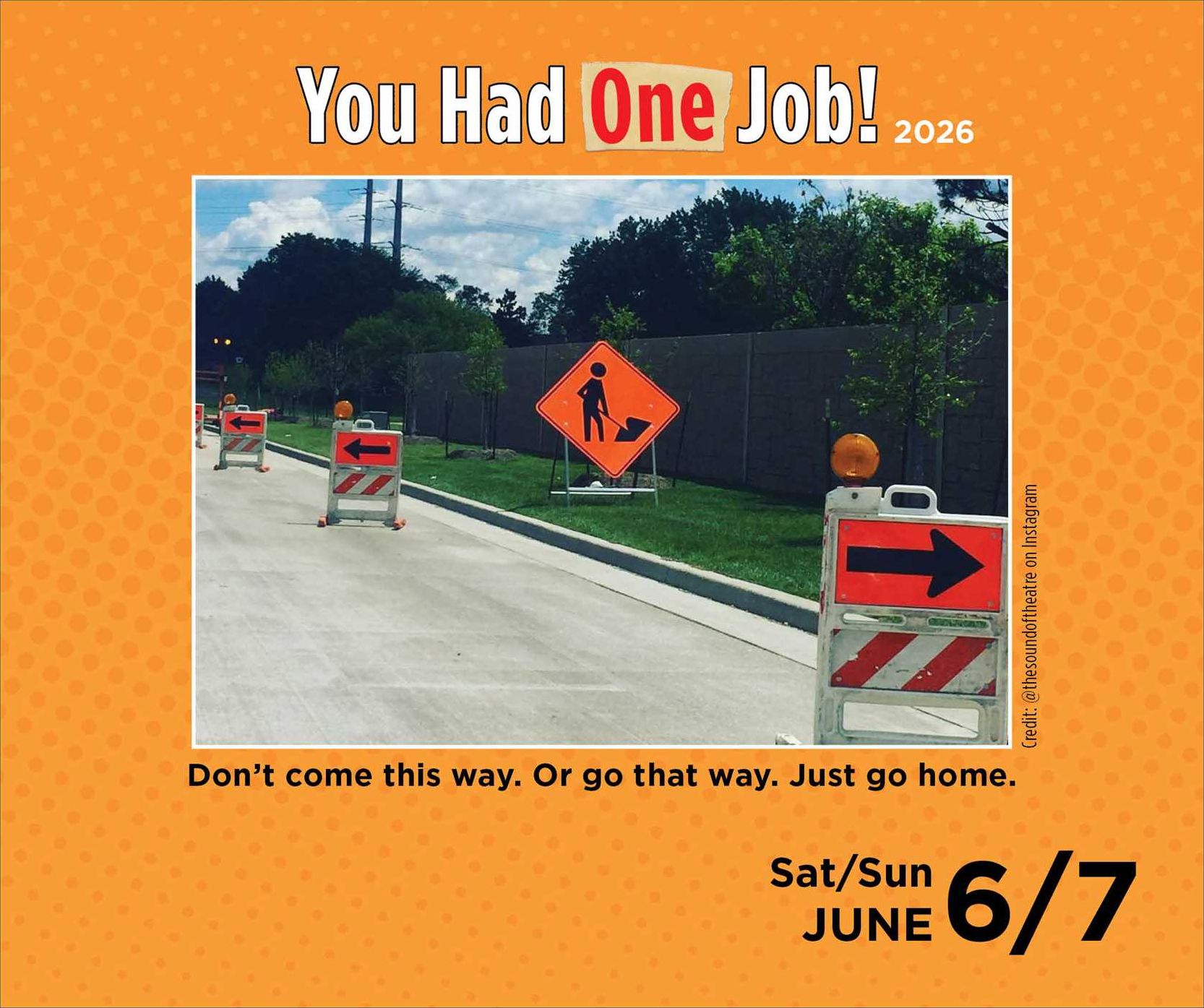 2026 You Had One Job Day-to-Day Calendar