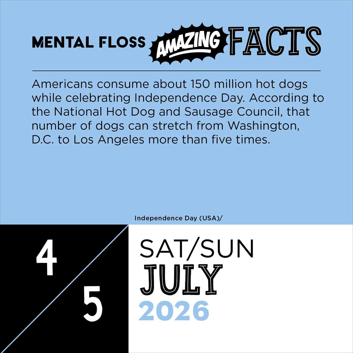 2026 Amazing Facts from Mental Floss Calendar