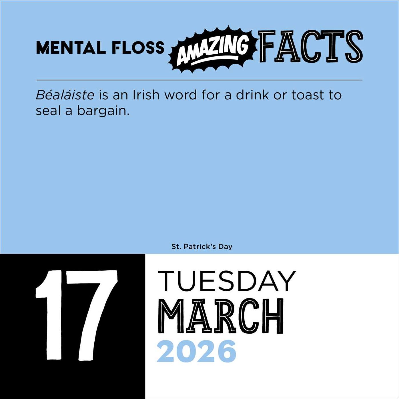 2026 Amazing Facts from Mental Floss Calendar