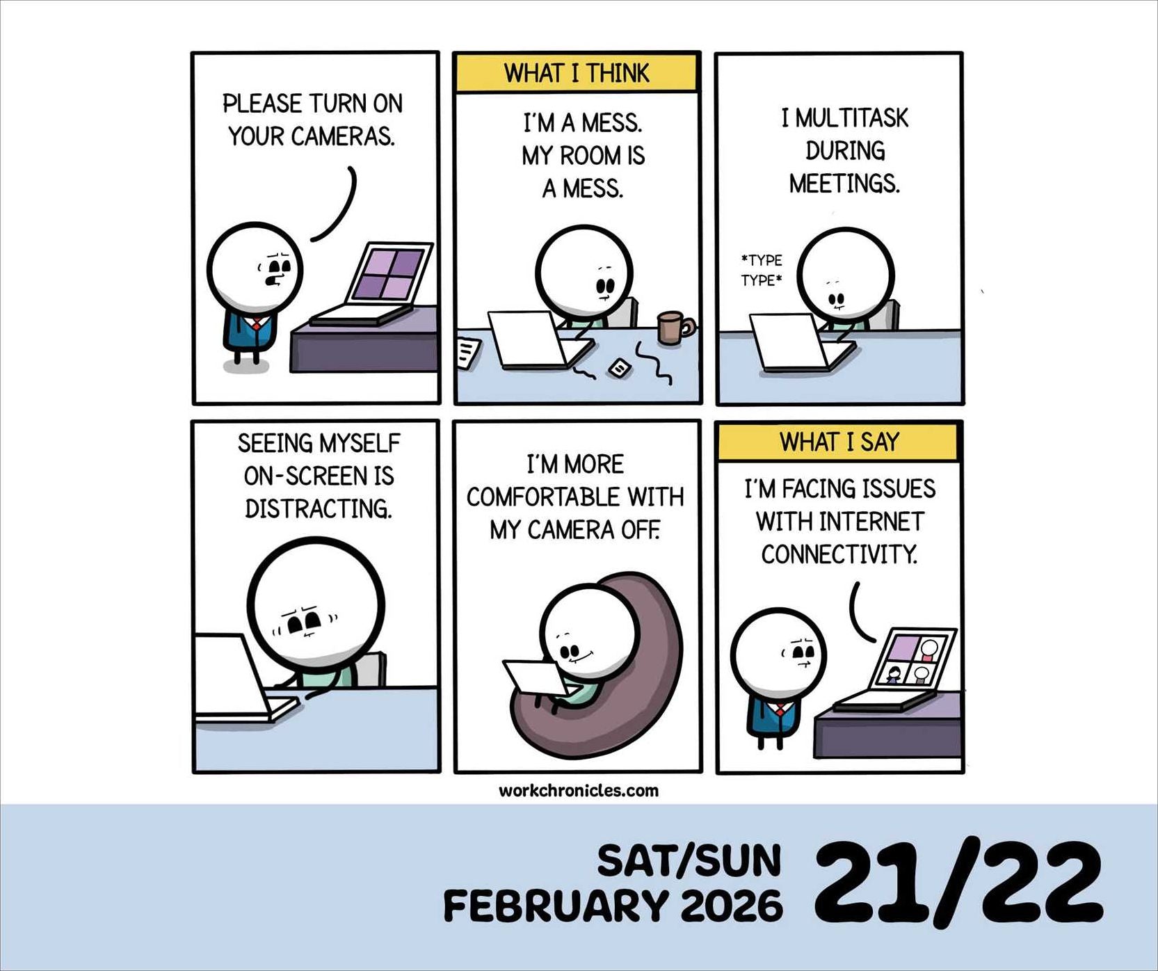 2026 Work Chronicles Day-to-Day Calendar