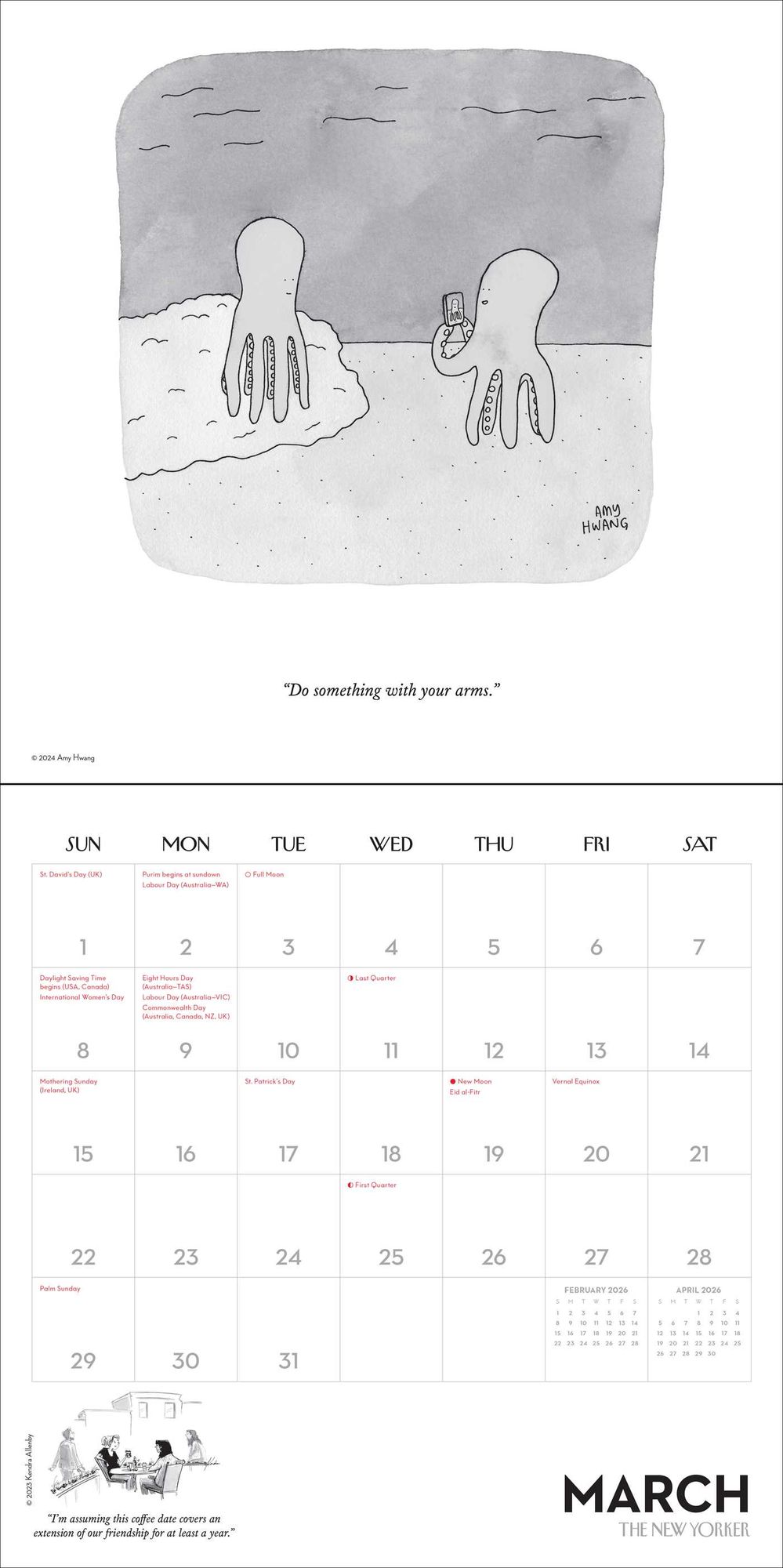 2026 Cartoons from The New Yorker Wall Calendar