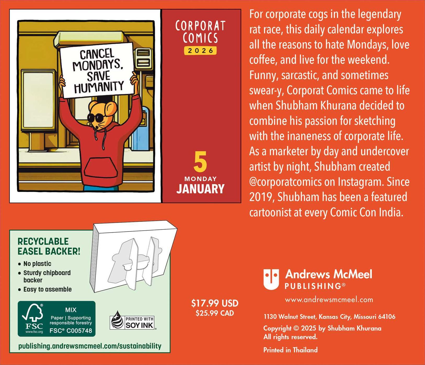 2026 Corporat Comics Day-to-Day Calendar