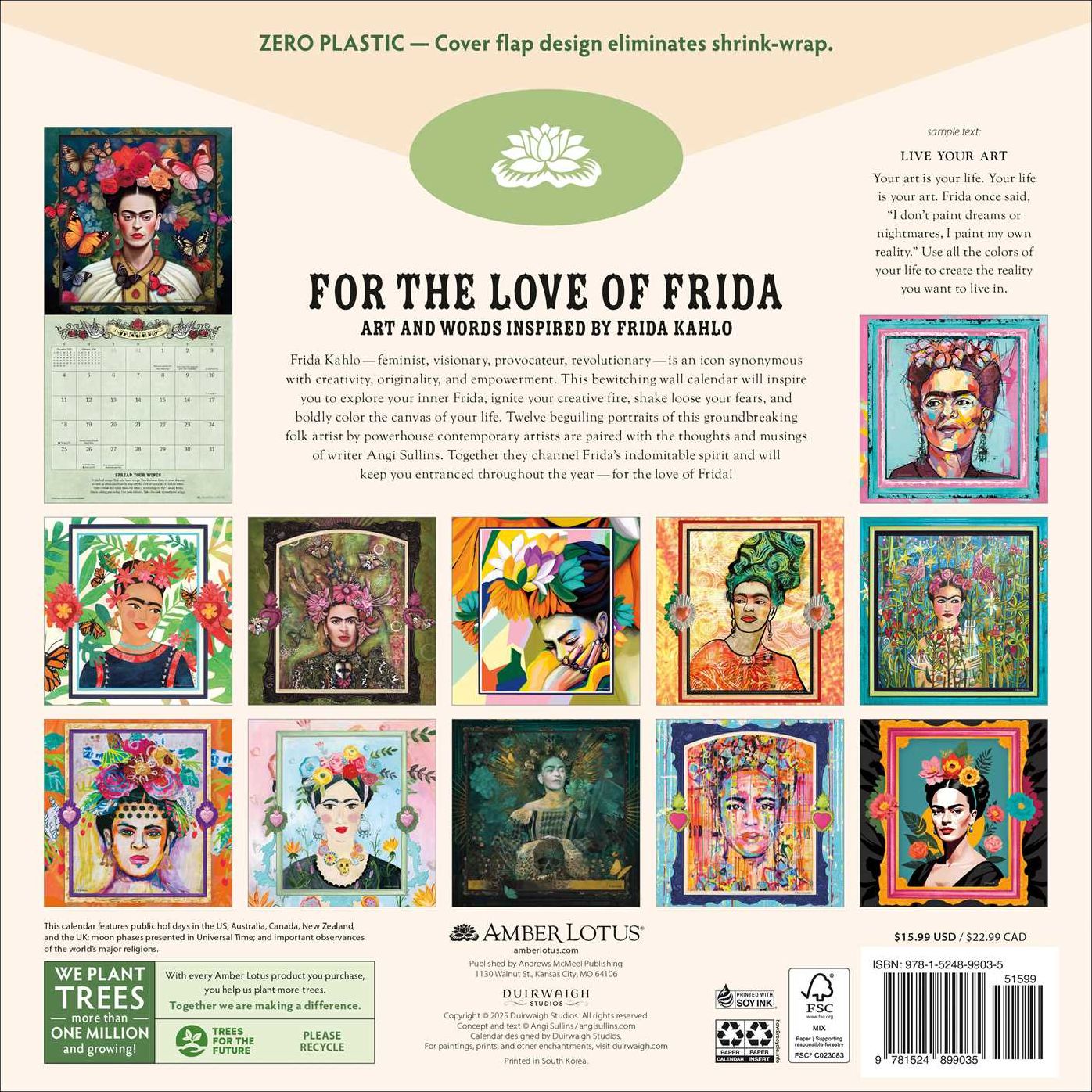 2026 For the Love of Frida Wall Calendar