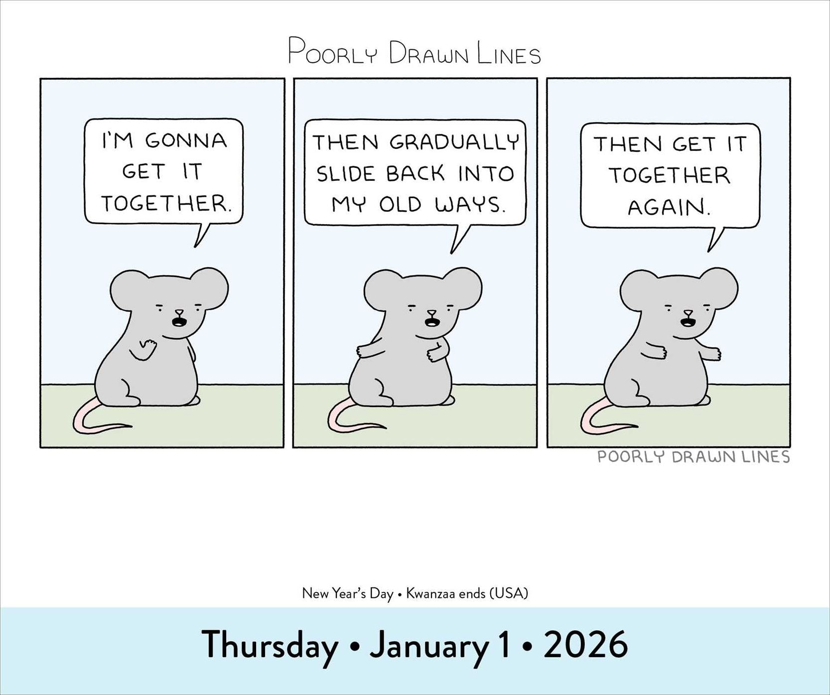 2026 Poorly Drawn Lines Day-to-Day Calendar
