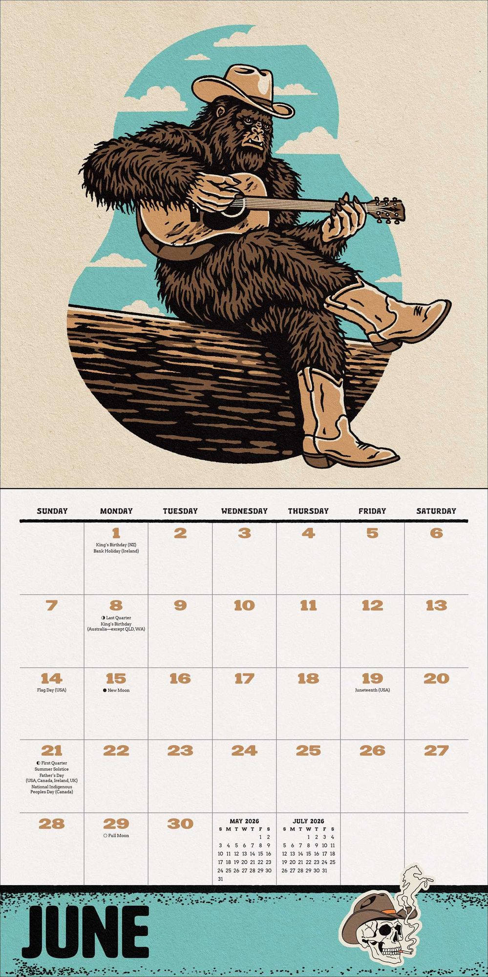 2026 Weird, Weird West Wall Calendar