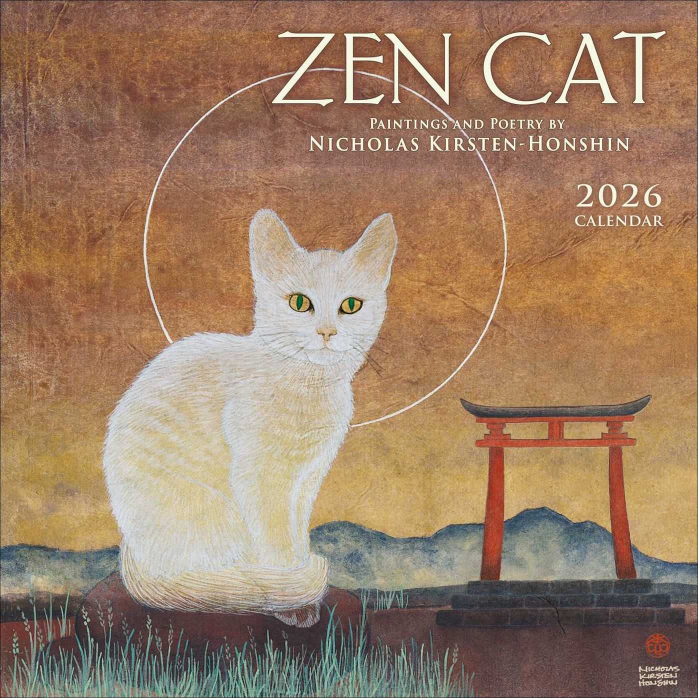 2026 Zen Cat Wall Calendar