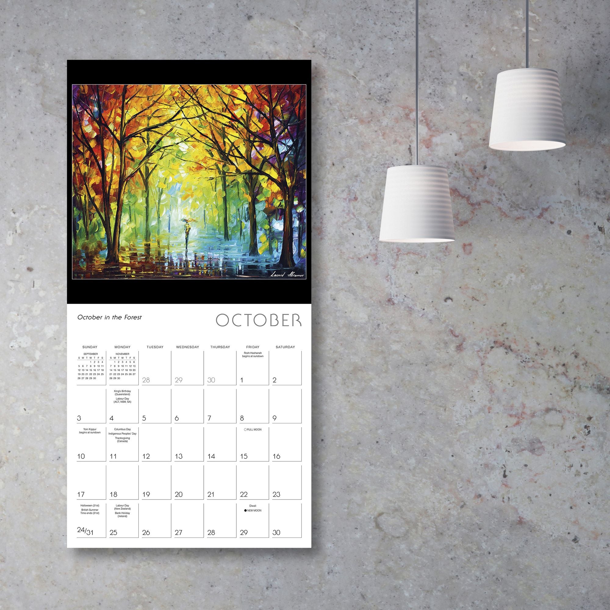 2027 Impressions of Light: The Fine Art of Leonid Afremov Wall Calendar