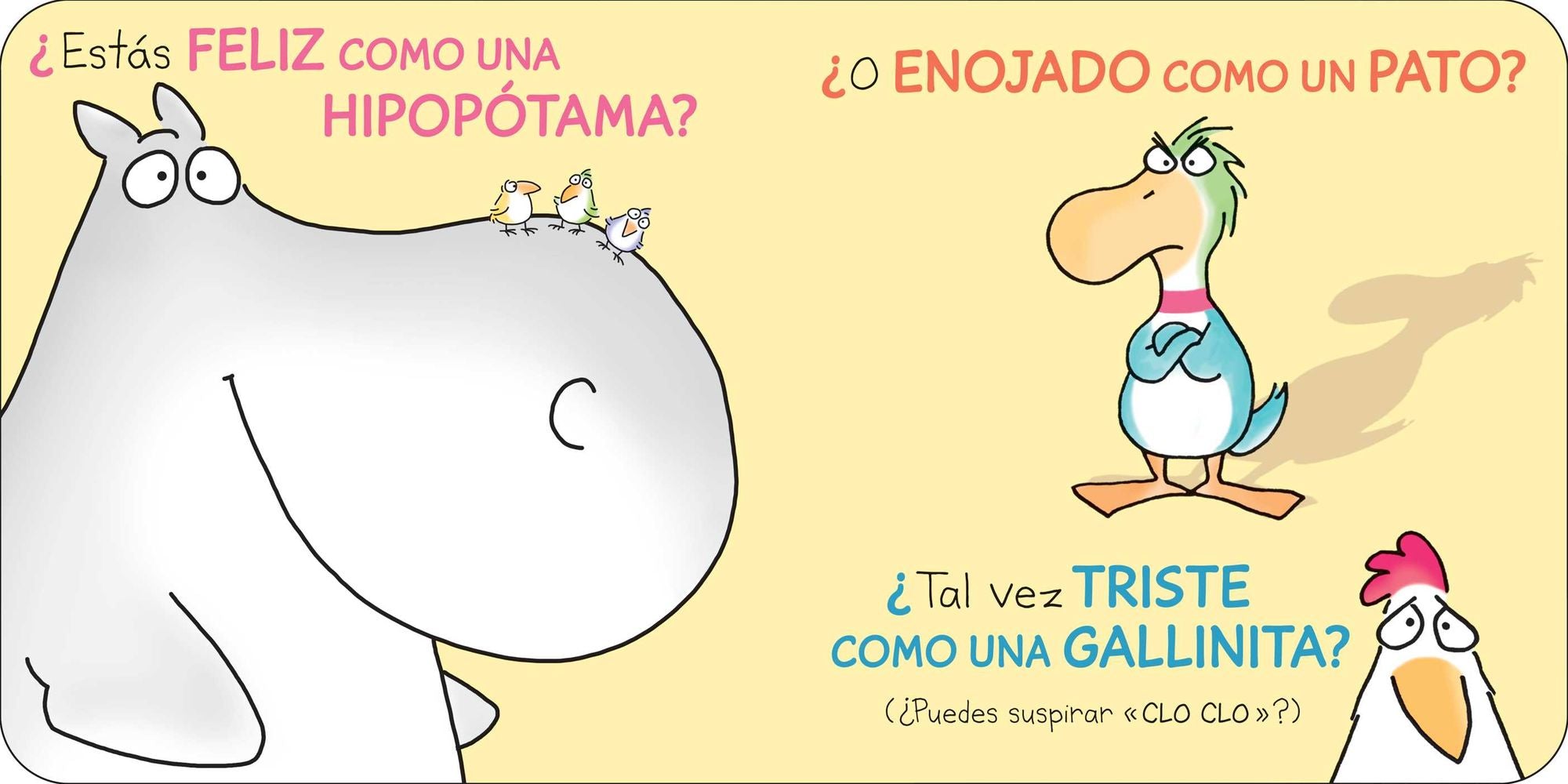 Hipopótama feliz, pato enojado (Happy Hippo, Angry Duck)