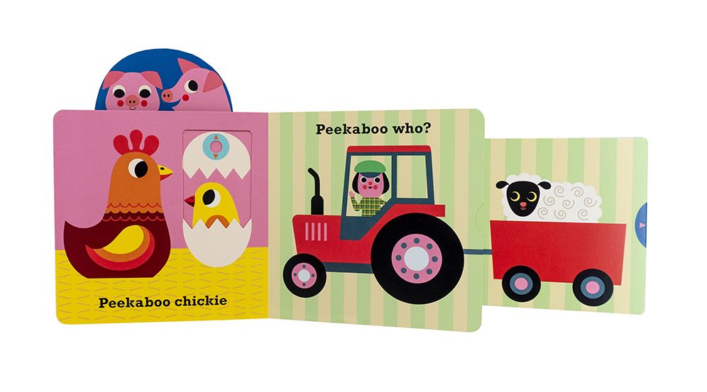 Peekaboo: Farm: (An Interactive Board Book for Babies & Toddlers with Mirror & Sliders to Push, Pull, or Turn. Cute Artwork Includes Corn, Barn, Horse, Pig, & More.)